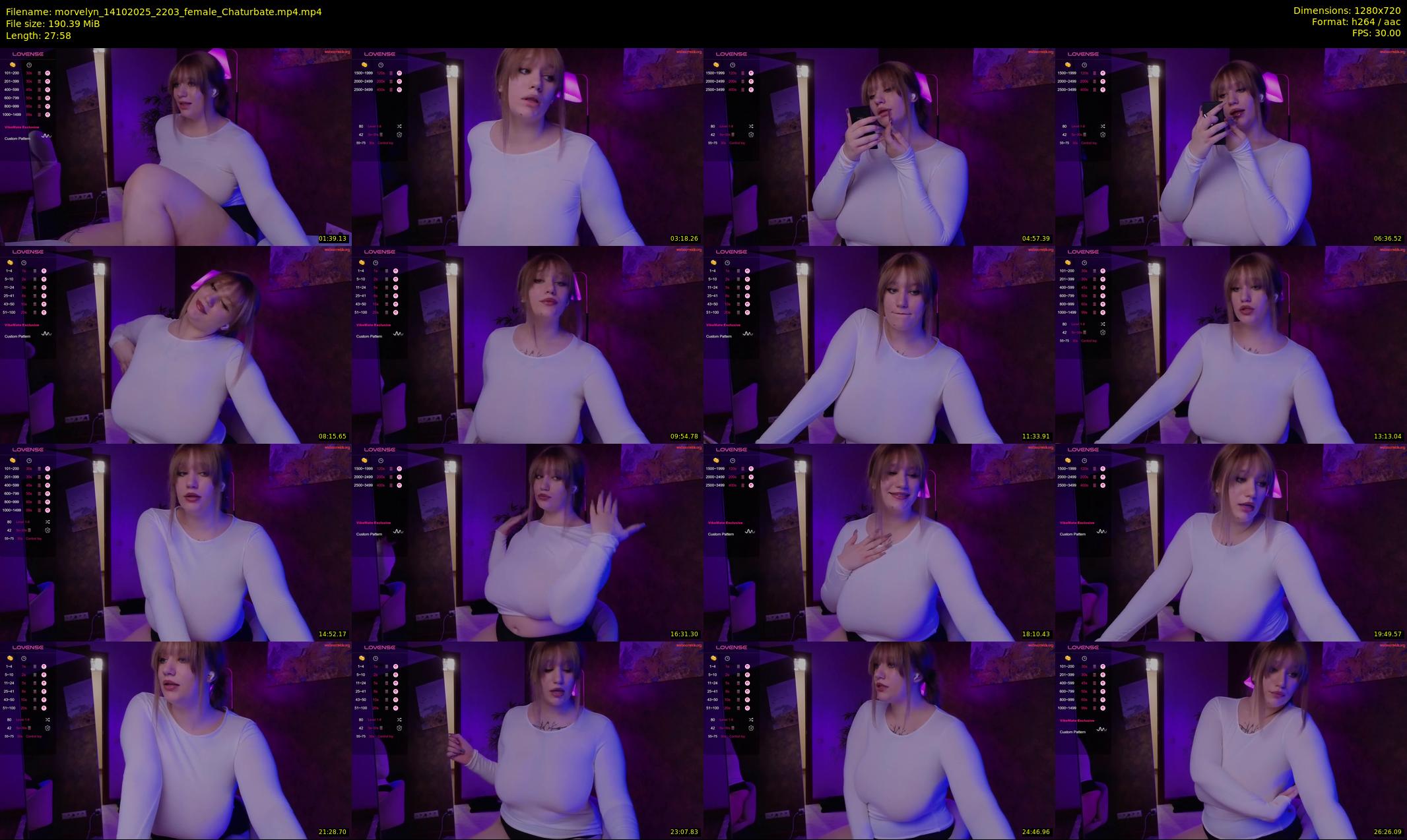 morvelyn — 28 minute Chaturbate female cam show recording, 720p, Oct 14, 2025