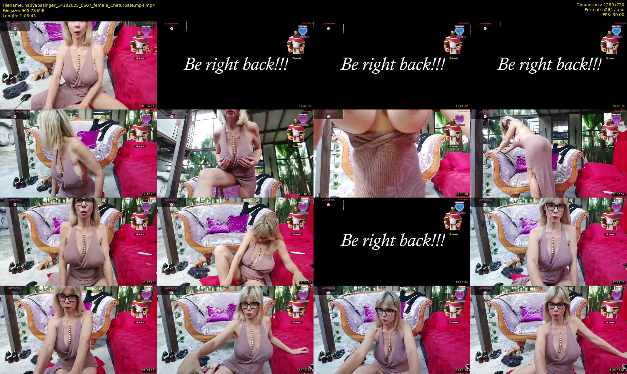 nadyabasinger — 67 minute Chaturbate female cam show recording, 720p, Oct 14, 2025