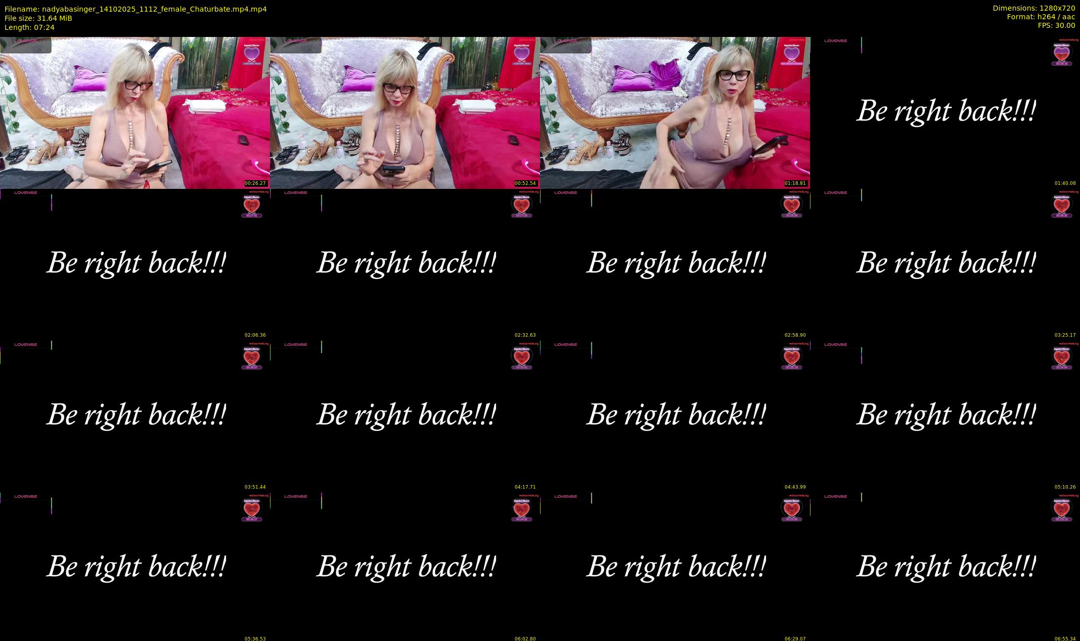 nadyabasinger — 8 minute Chaturbate female cam show recording, 720p, Oct 14, 2025