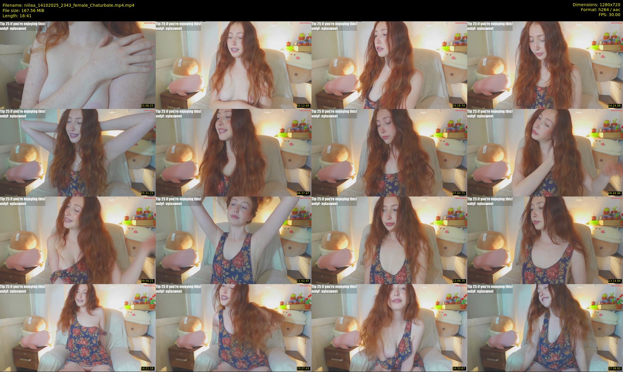 niilaa — 19 minute Chaturbate female cam show recording, 720p, Oct 14, 2025