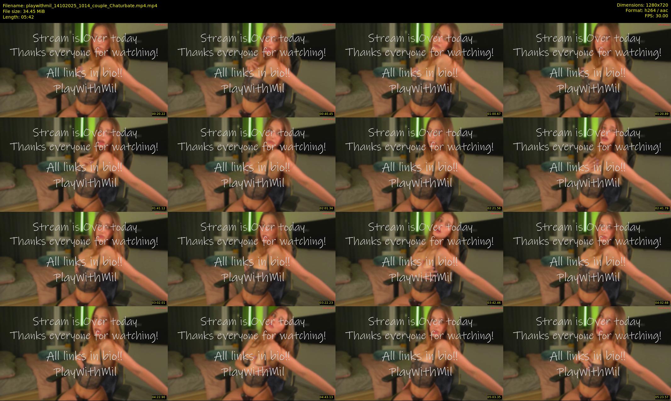 playwithmil — 6 minute Chaturbate couple cam show recording, 720p, Oct 14, 2025