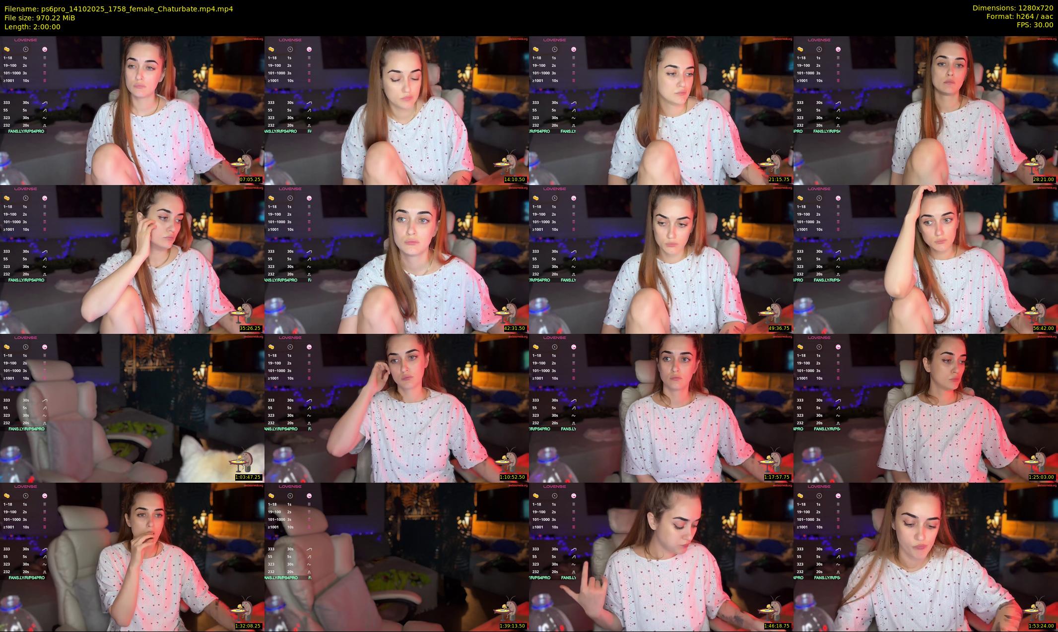 ps6pro — 120 minute Chaturbate female cam show recording, 720p, Oct 14, 2025
