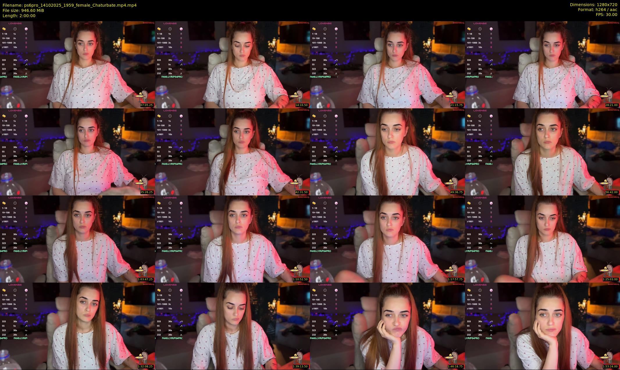 ps6pro — 120 minute Chaturbate female cam show recording, 720p, Oct 14, 2025