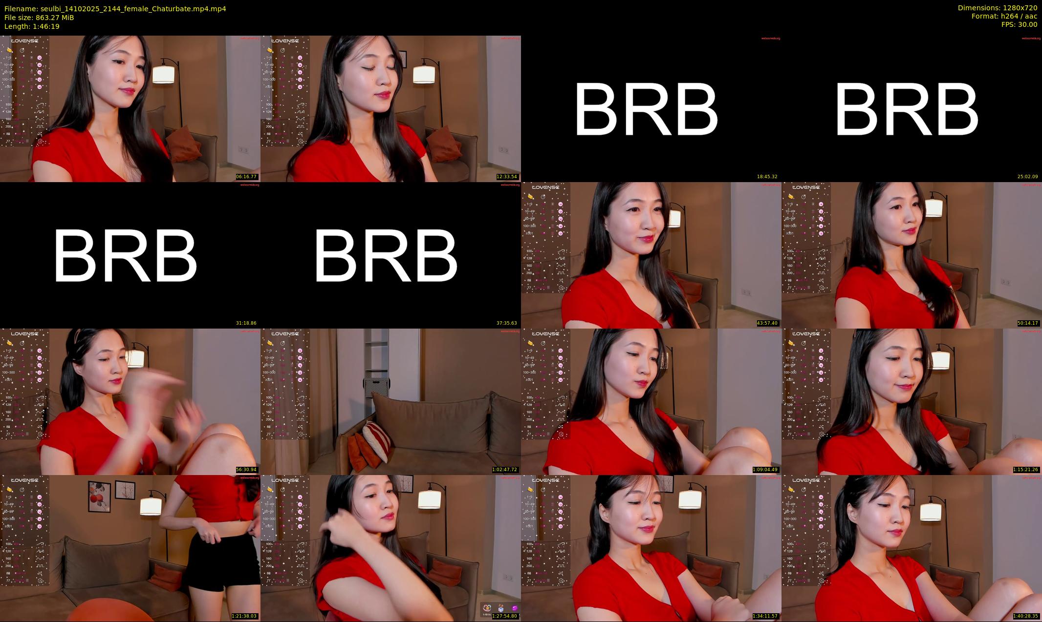 seulbi — 107 minute Chaturbate female cam show recording, 720p, Oct 14, 2025