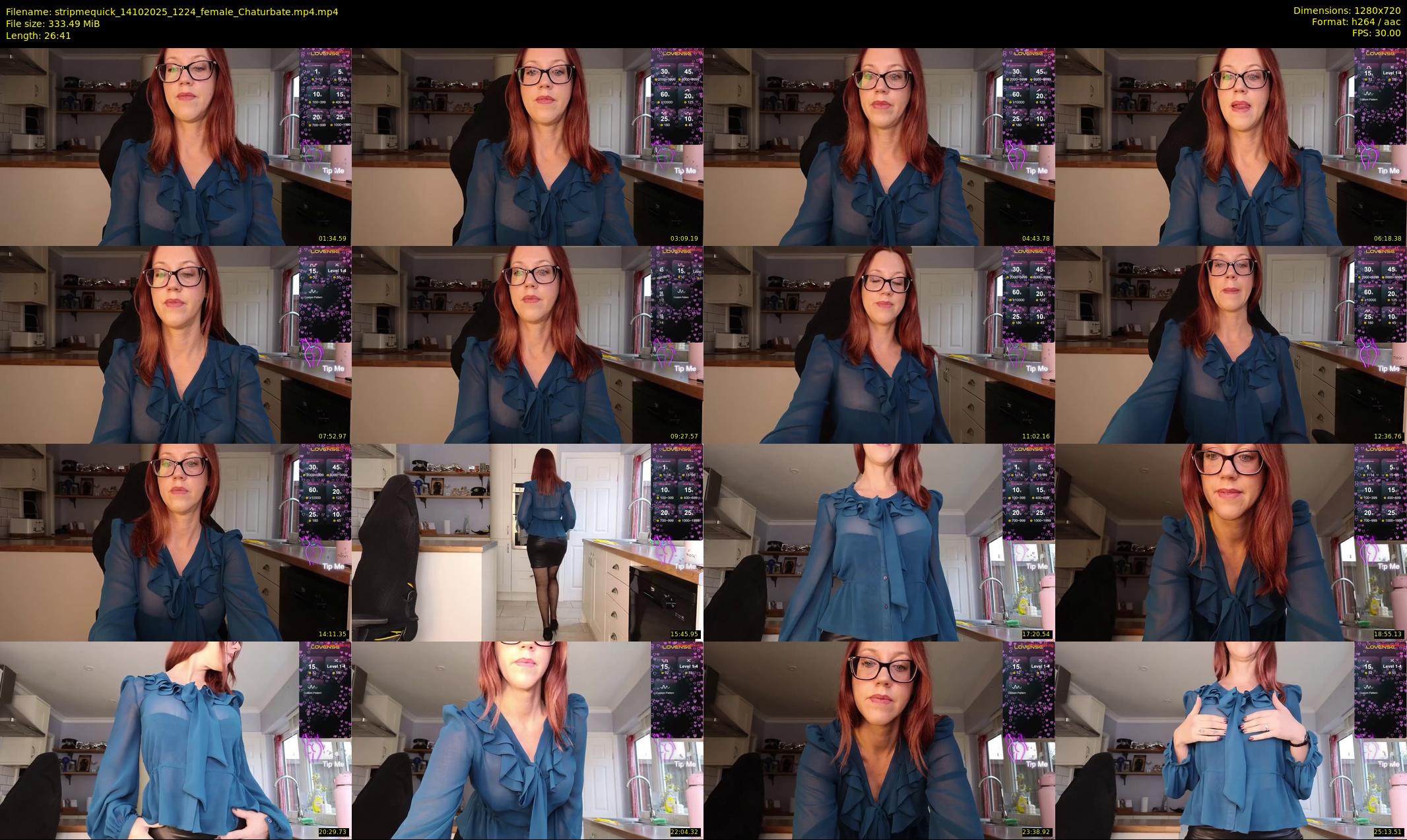 stripmequick — 27 minute Chaturbate female cam show recording, 720p, Oct 14, 2025