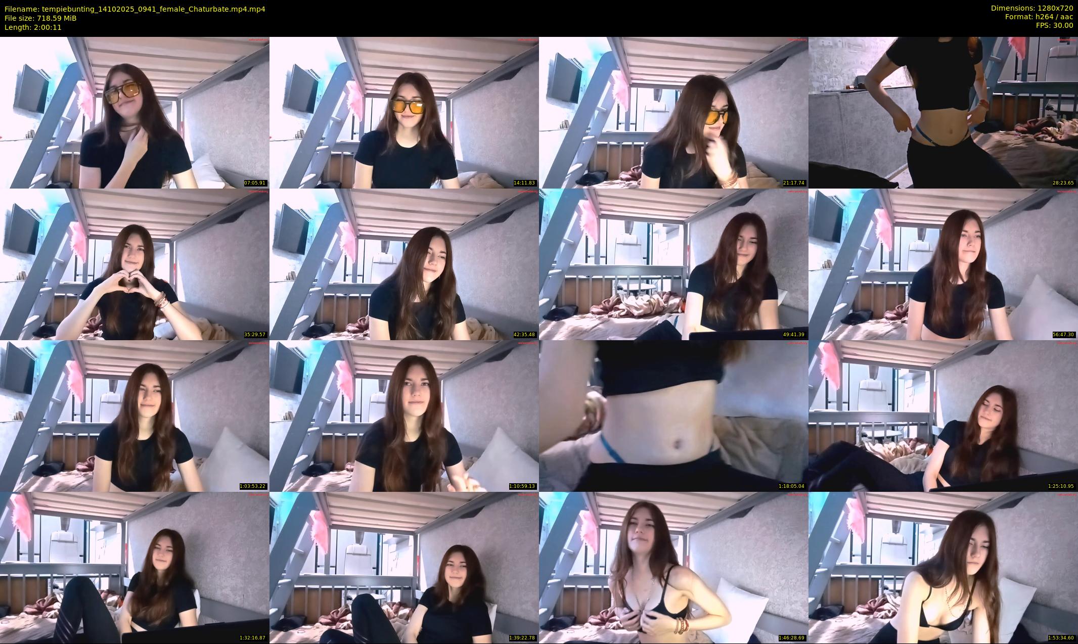 tempiebunting — 121 minute Chaturbate female cam show recording, 720p, Oct 14, 2025