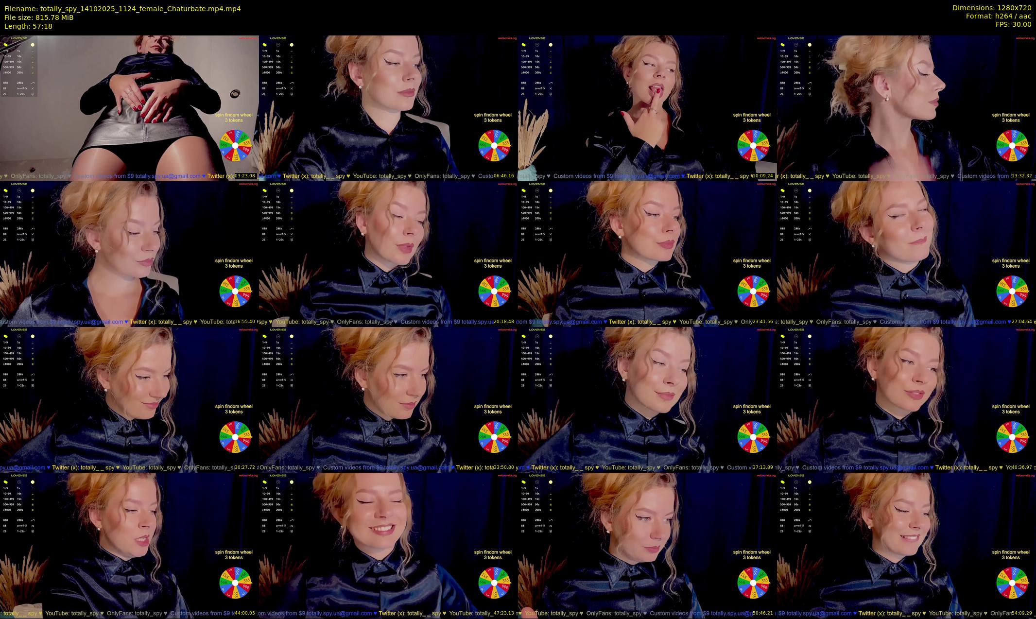 totally_spy — 58 minute Chaturbate female cam show recording, 720p, Oct 14, 2025