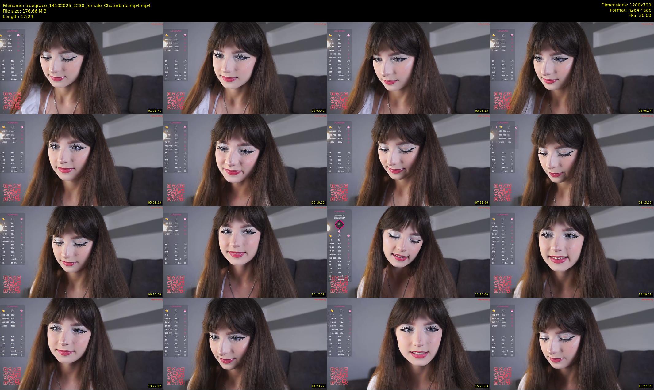 truegrace — 18 minute Chaturbate female cam show recording, 720p, Oct 14, 2025