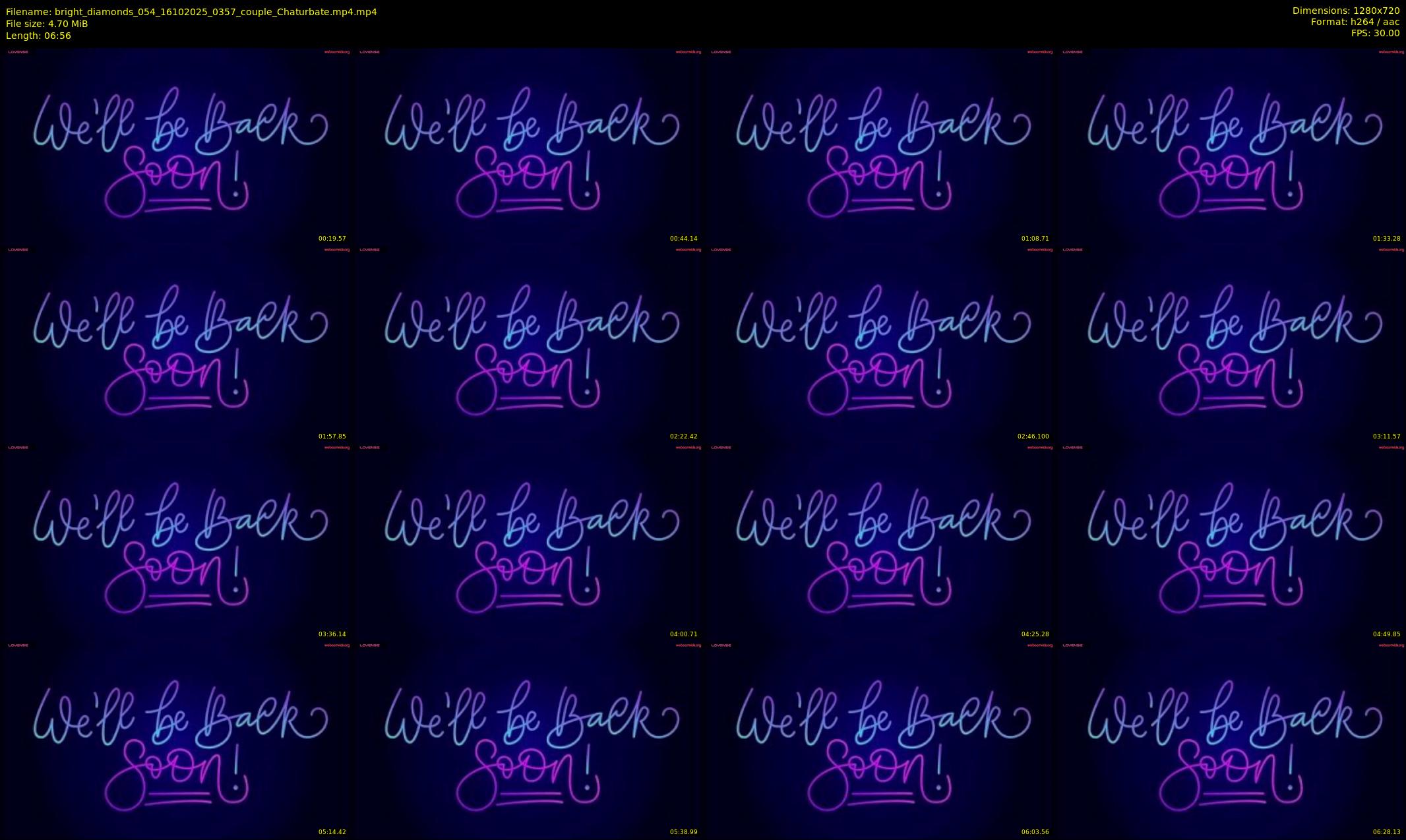 bright_diamonds_054 — 7 minute Chaturbate couple cam show recording, 720p, Oct 16, 2025