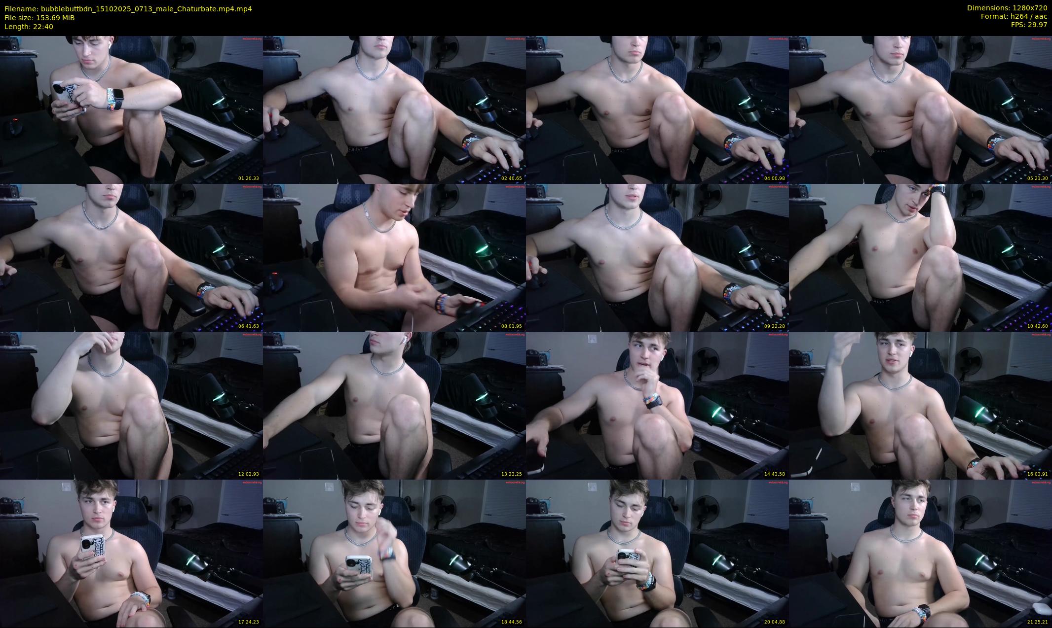 bubblebuttbdn — 23 minute Chaturbate male cam show recording, 720p, Oct 15, 2025