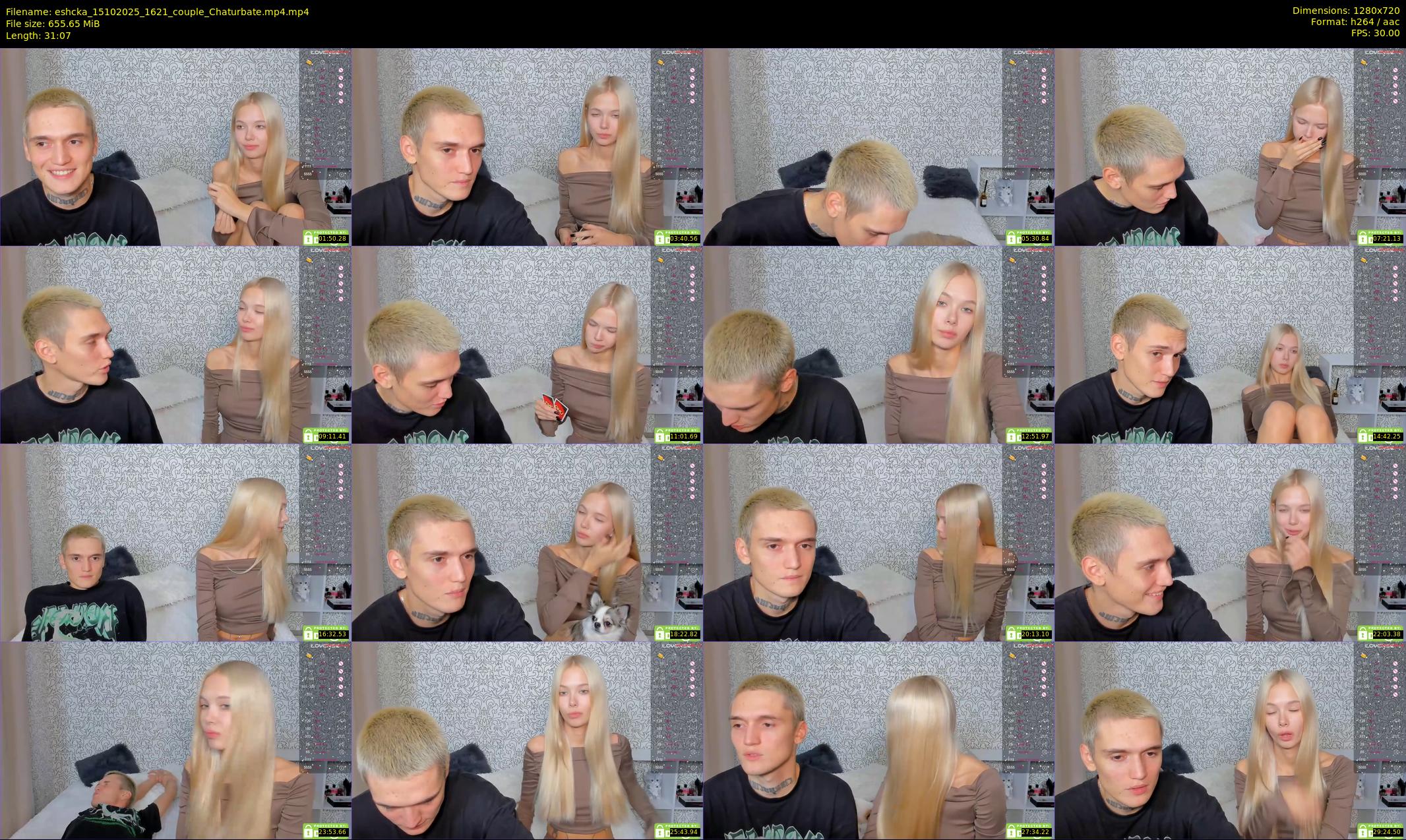 eshcka — 32 minute Chaturbate couple cam show recording, 720p, Oct 15, 2025