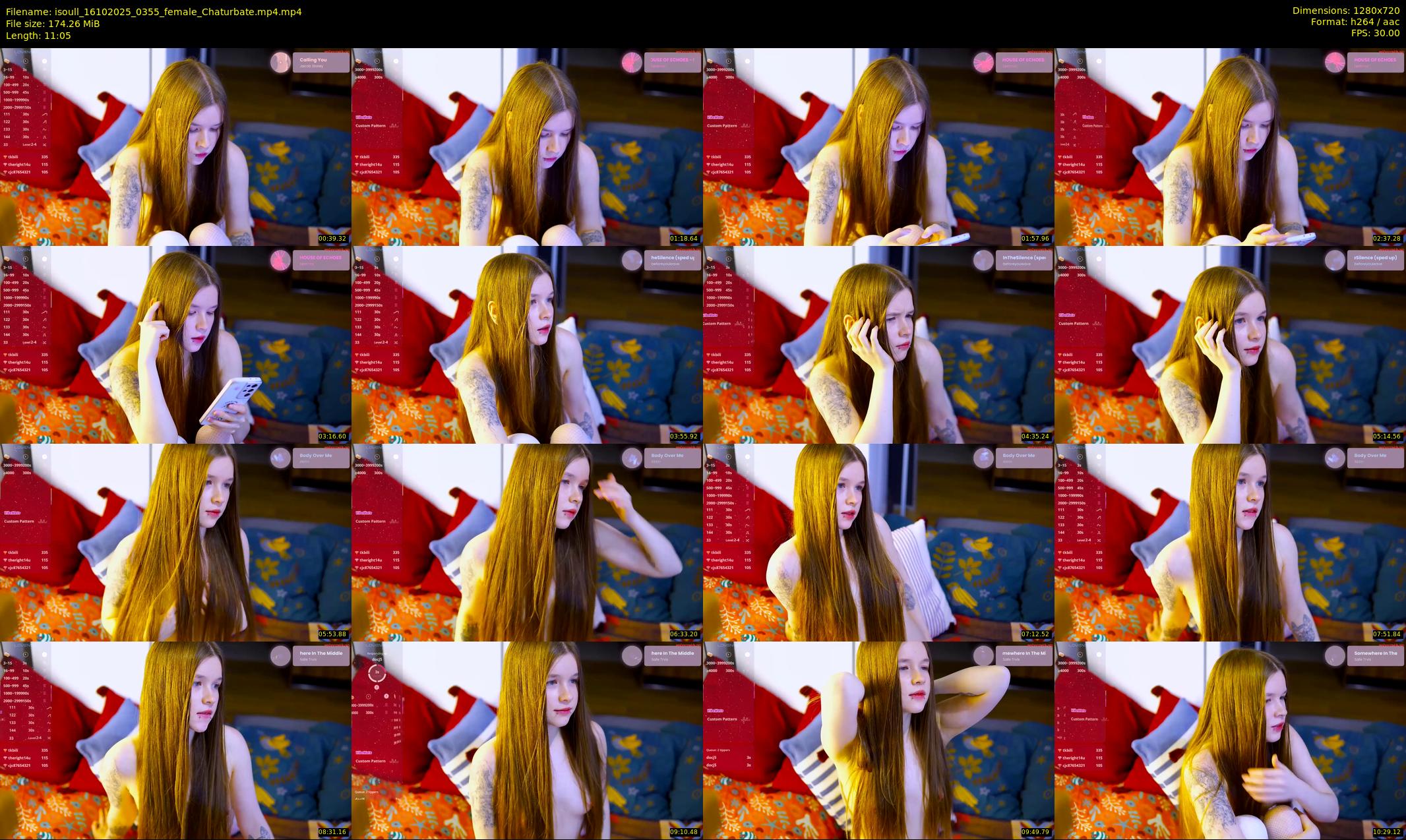 isoull — 12 minute Chaturbate female cam show recording, 720p, Oct 16, 2025