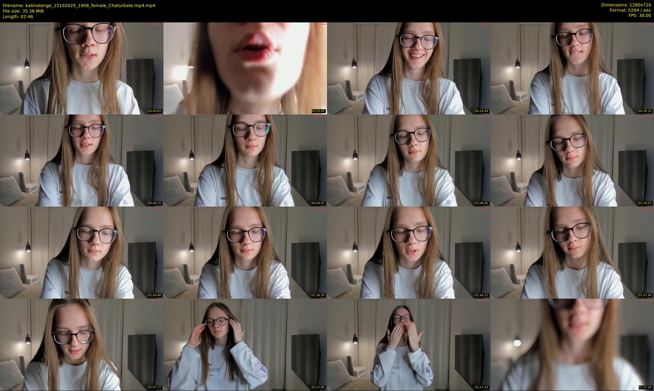 katinatonge — 3 minute Chaturbate female cam show recording, 720p, Oct 15, 2025