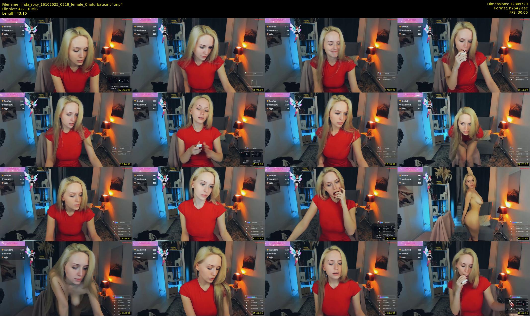 linda_roxy — 44 minute Chaturbate female cam show recording, 720p, Oct 16, 2025