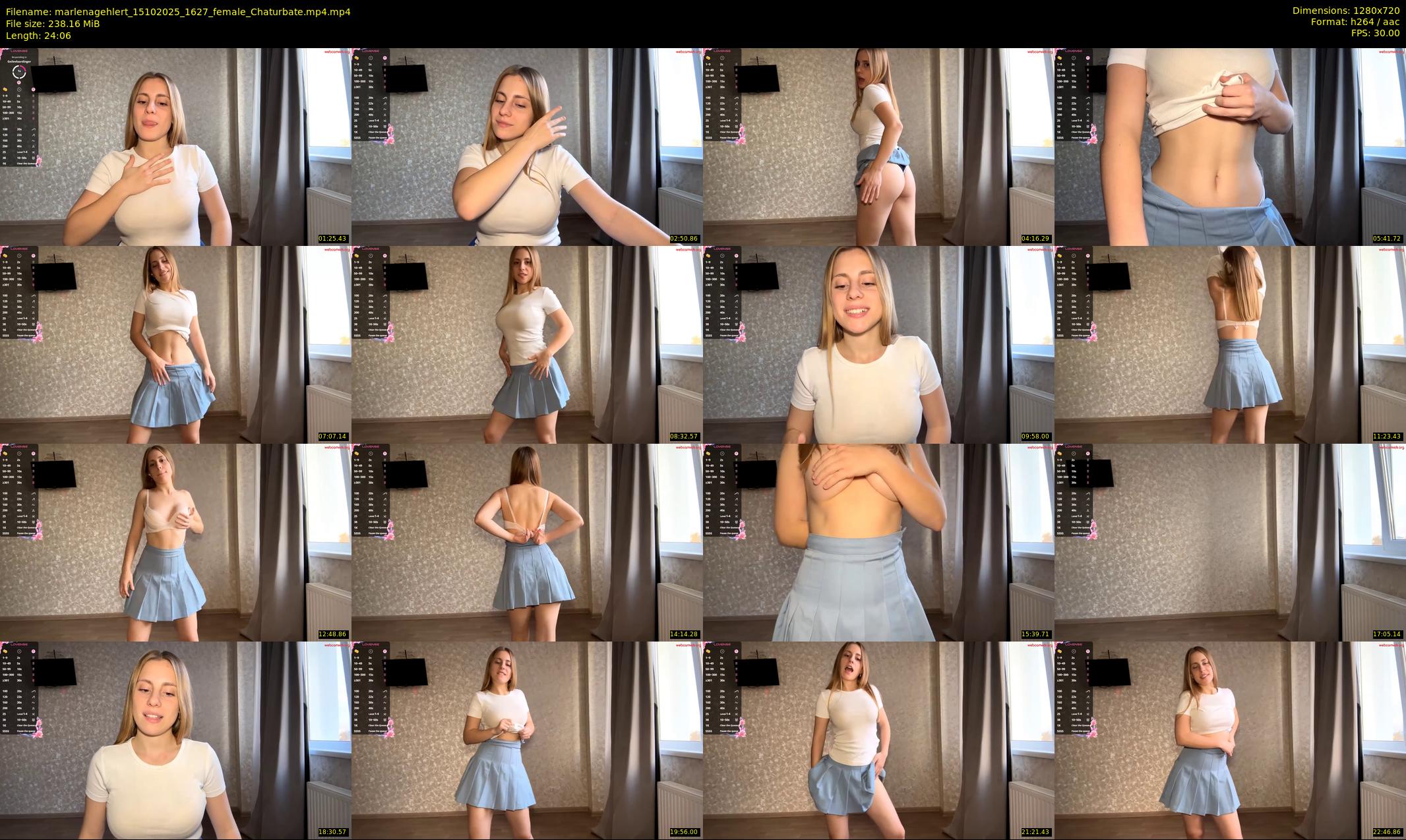 marlenagehlert — 25 minute Chaturbate female cam show recording, 720p, Oct 15, 2025