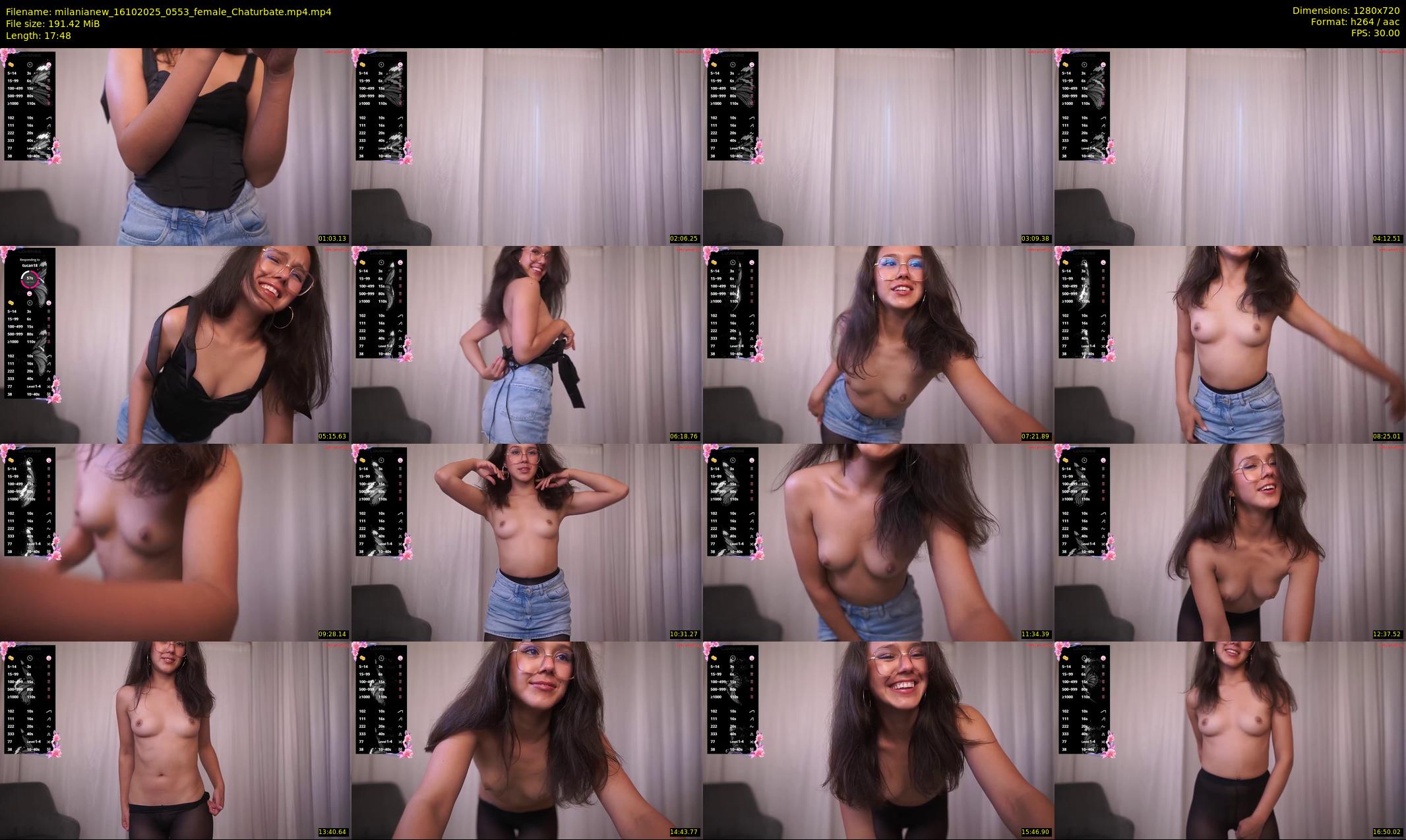milanianew — 18 minute Chaturbate female cam show recording, 720p, Oct 16, 2025