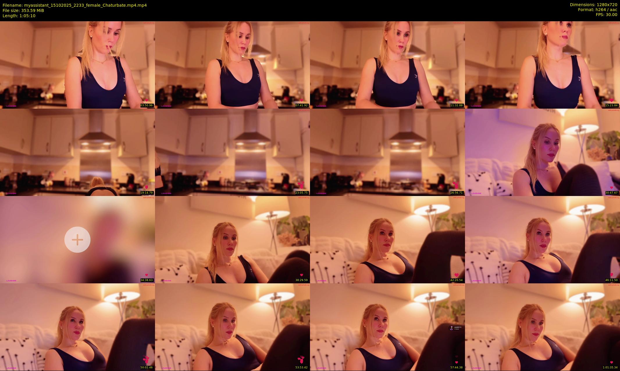 myassistant — 66 minute Chaturbate female cam show recording, 720p, Oct 15, 2025