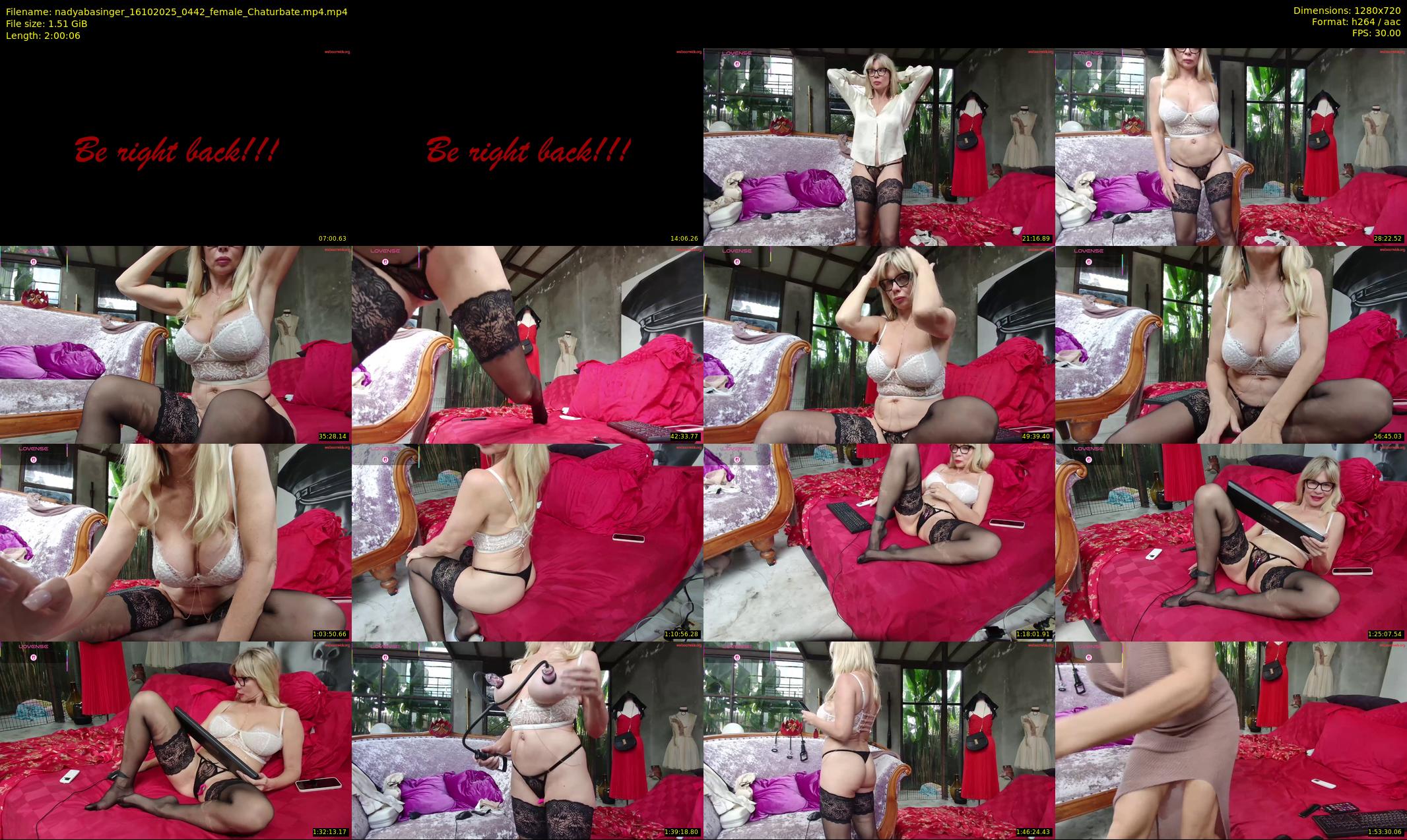 nadyabasinger — 121 minute Chaturbate female cam show recording, 720p, Oct 16, 2025