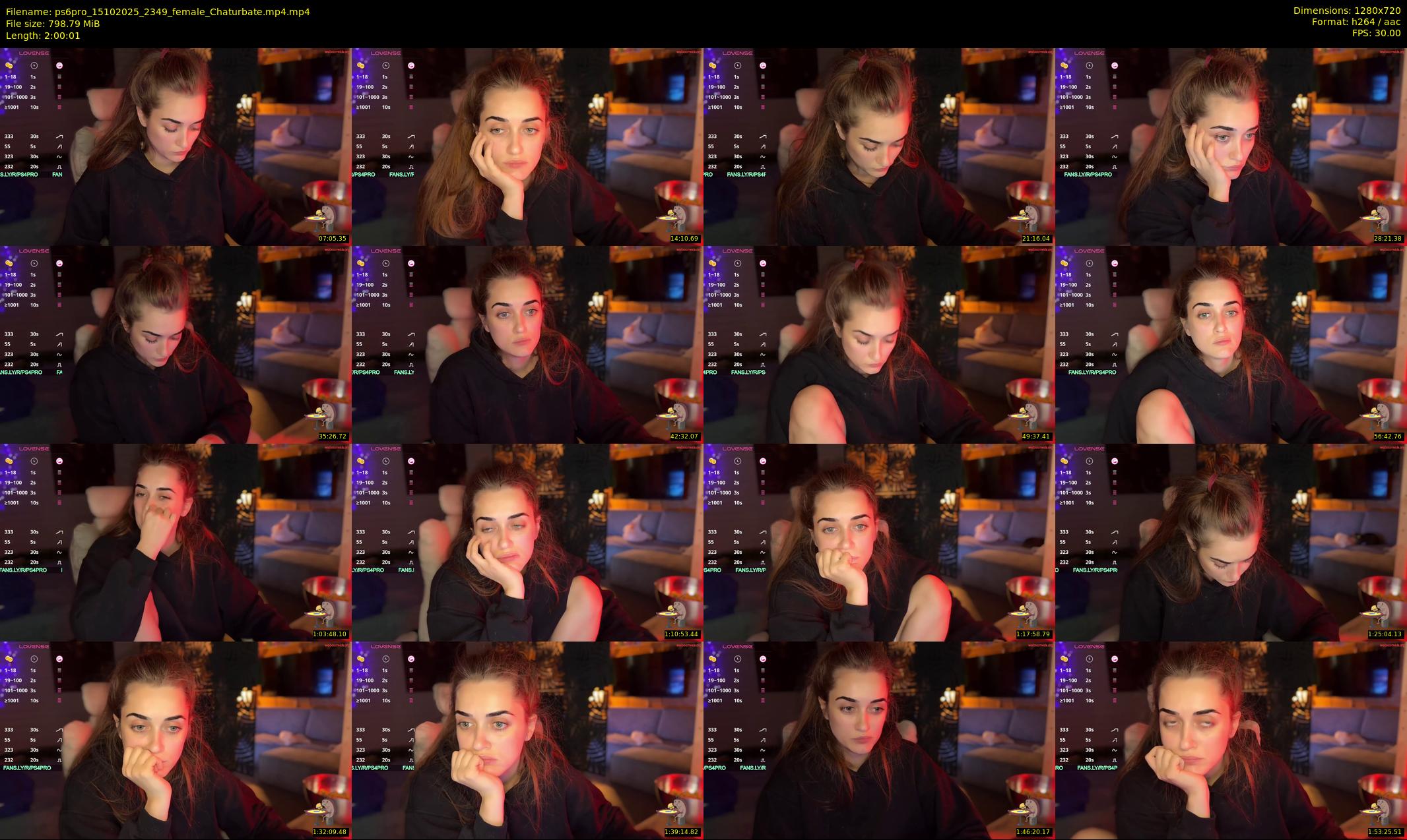 ps6pro — 121 minute Chaturbate female cam show recording, 720p, Oct 15, 2025