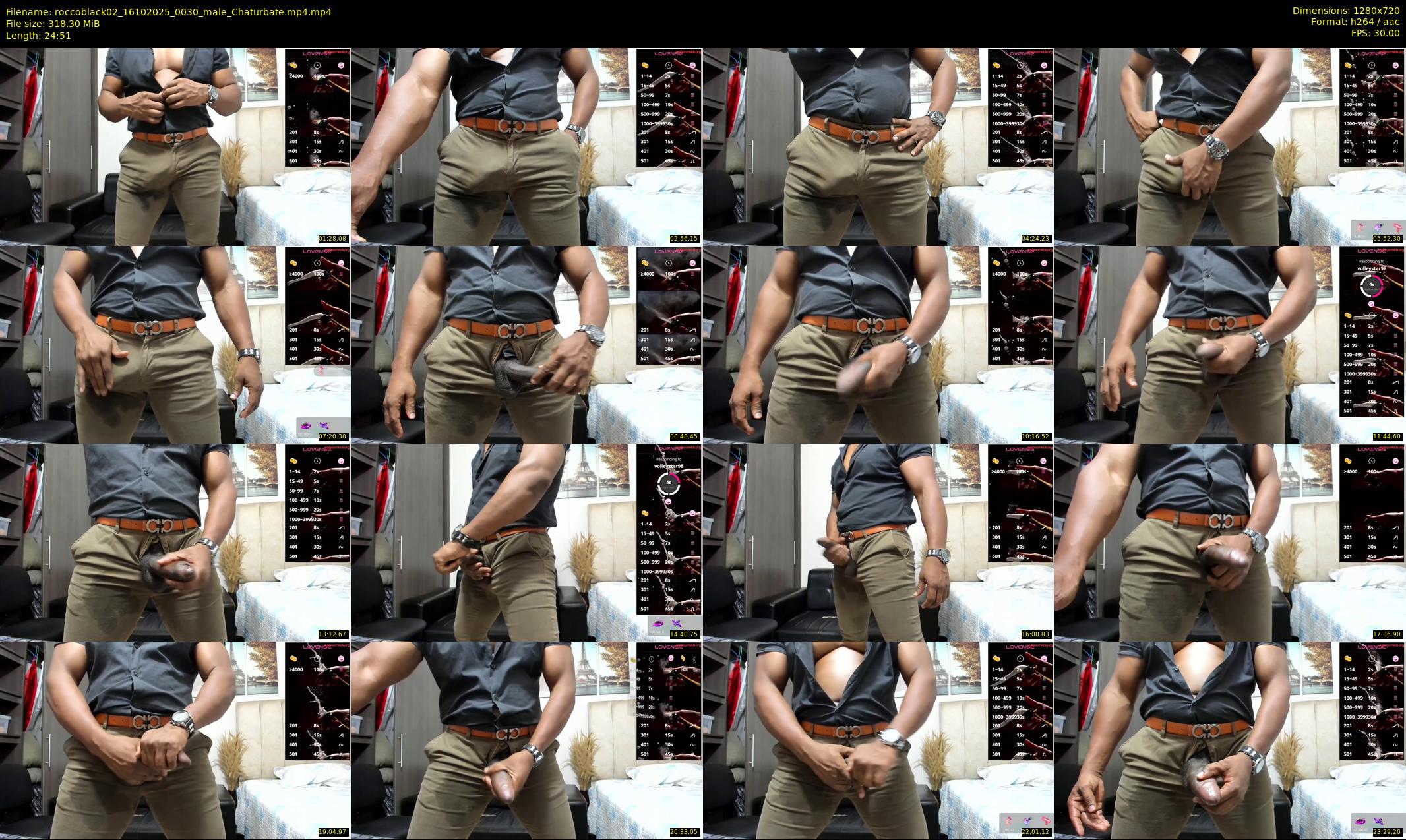 roccoblack02 — 25 minute Chaturbate male cam show recording, 720p, Oct 16, 2025