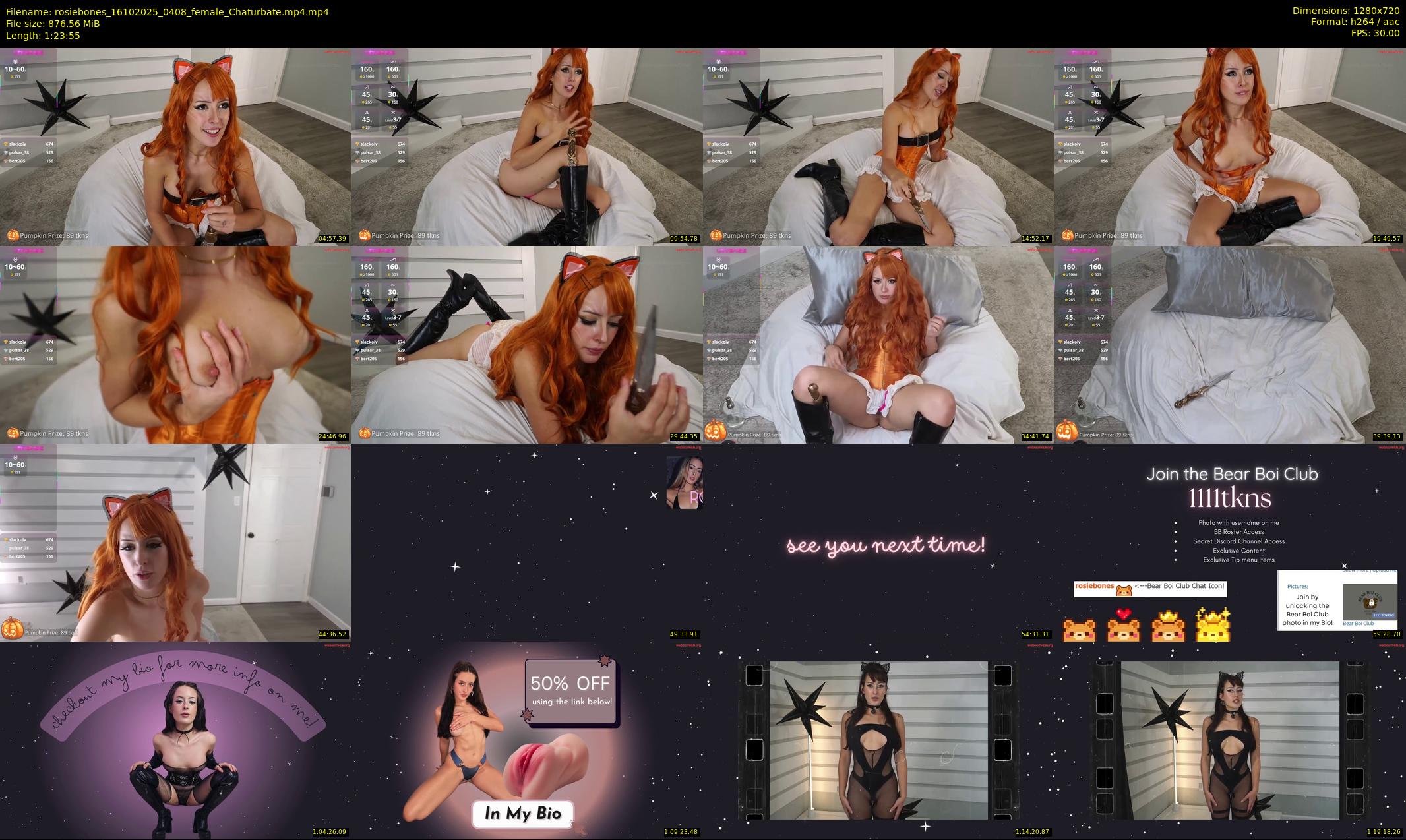 rosiebones — 84 minute Chaturbate female cam show recording, 720p, Oct 16, 2025