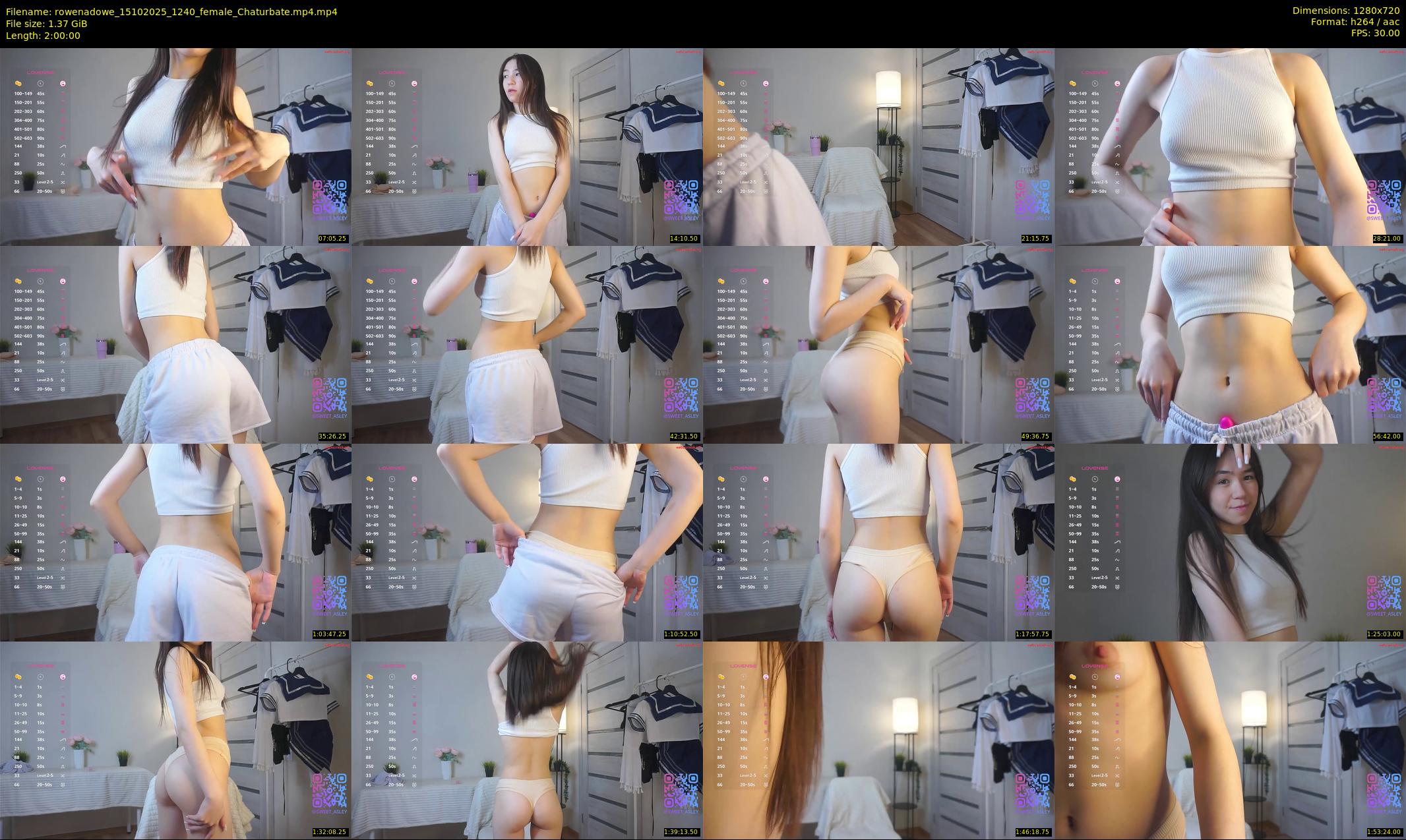 rowenadowe — 120 minute Chaturbate female cam show recording, 720p, Oct 15, 2025