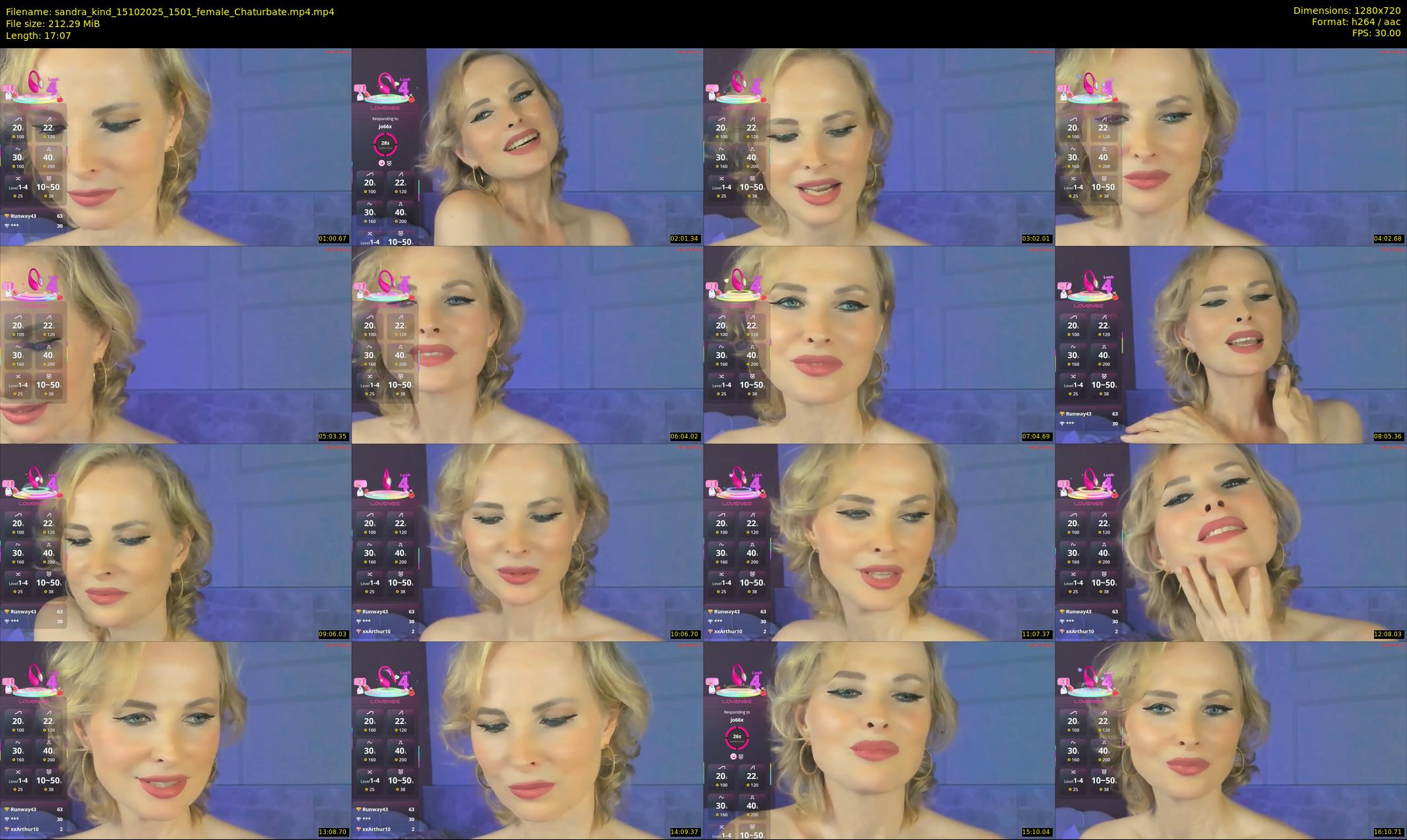 sandra_kind — 18 minute Chaturbate female cam show recording, 720p, Oct 15, 2025