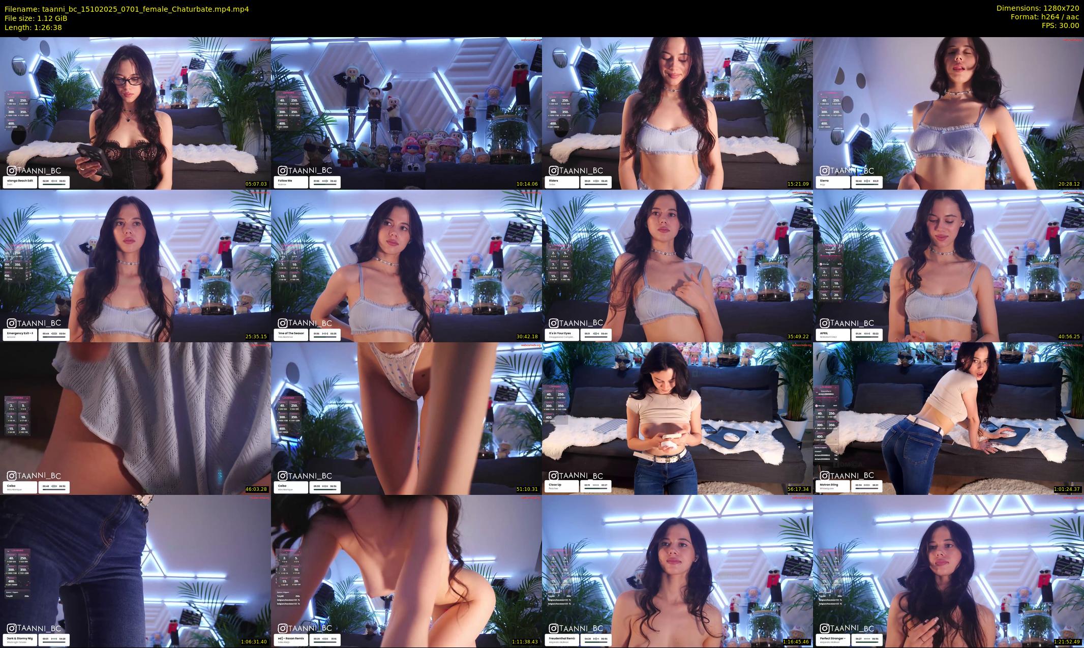 taanni_bc — 87 minute Chaturbate female cam show recording, 720p, Oct 15, 2025