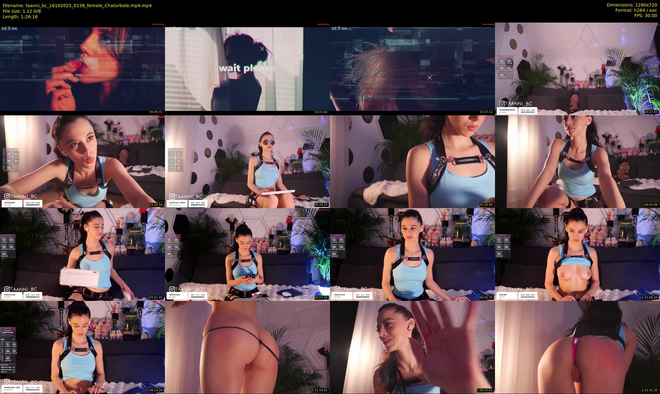 taanni_bc — 87 minute Chaturbate female cam show recording, 720p, Oct 16, 2025