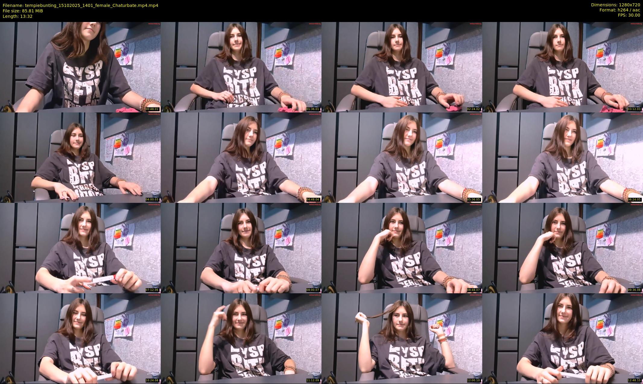tempiebunting — 14 minute Chaturbate female cam show recording, 720p, Oct 15, 2025