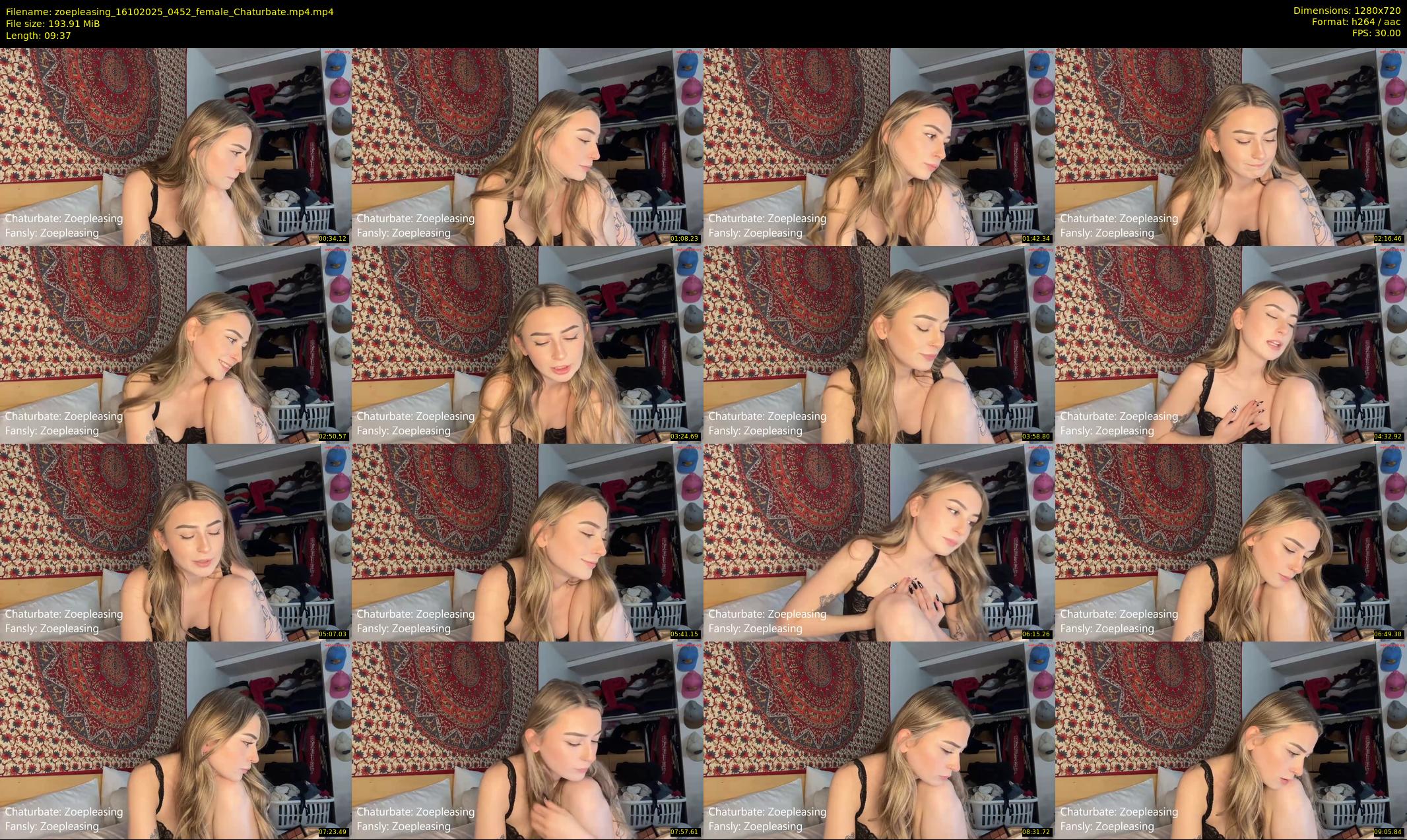 zoepleasing — 10 minute Chaturbate female cam show recording, 720p, Oct 16, 2025