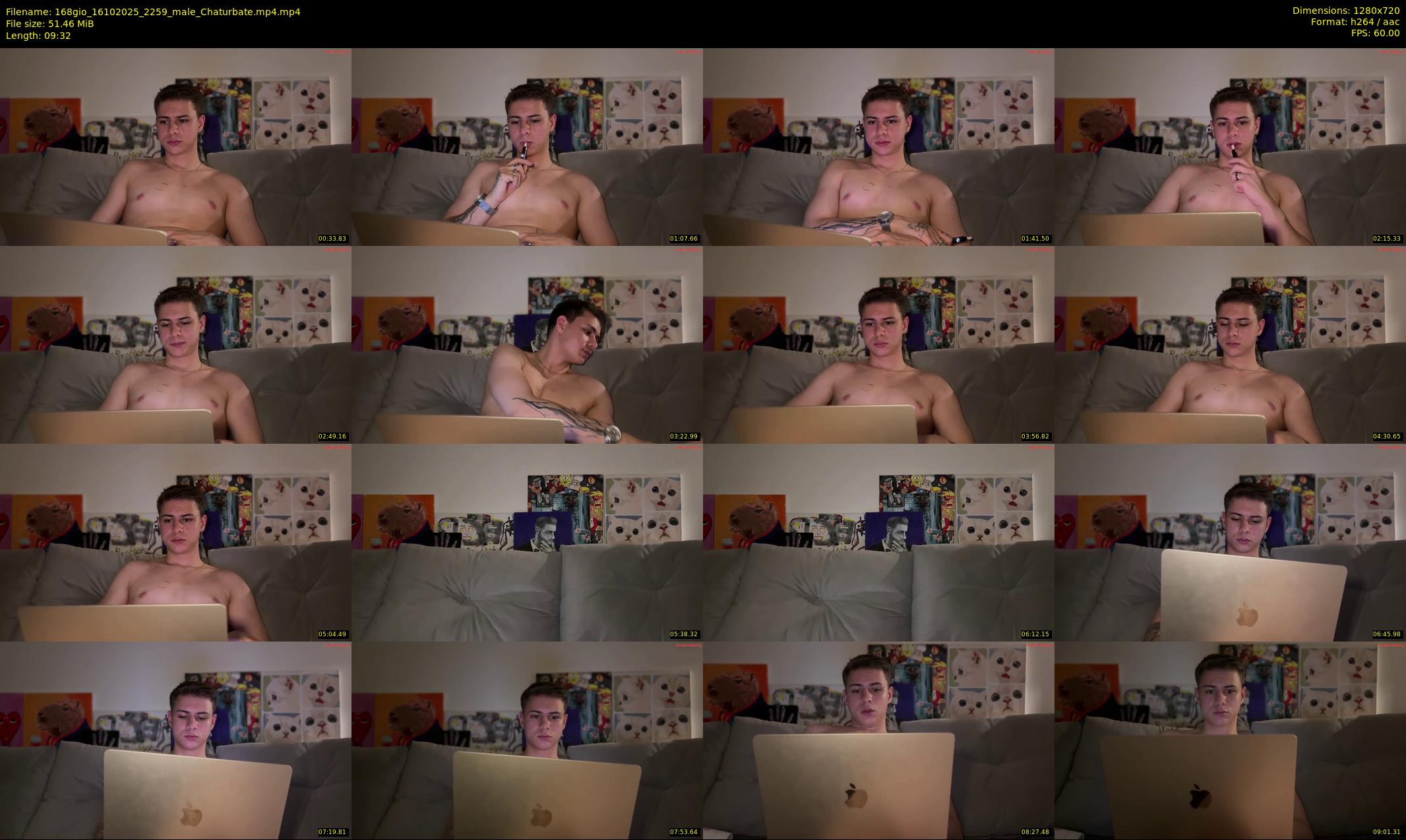 168gio — 10 minute Chaturbate male cam show recording, 720p, Oct 16, 2025