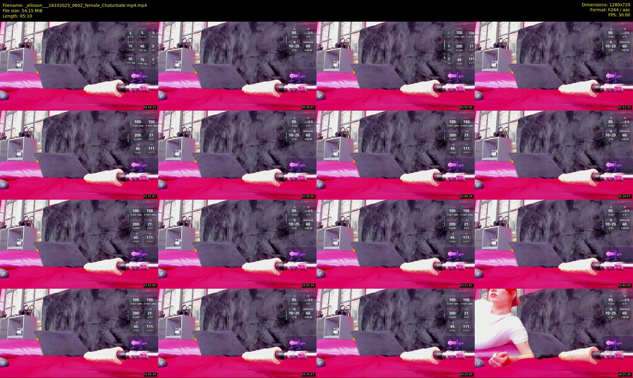 _allisson__ — 6 minute Chaturbate female cam show recording, 720p, Oct 16, 2025