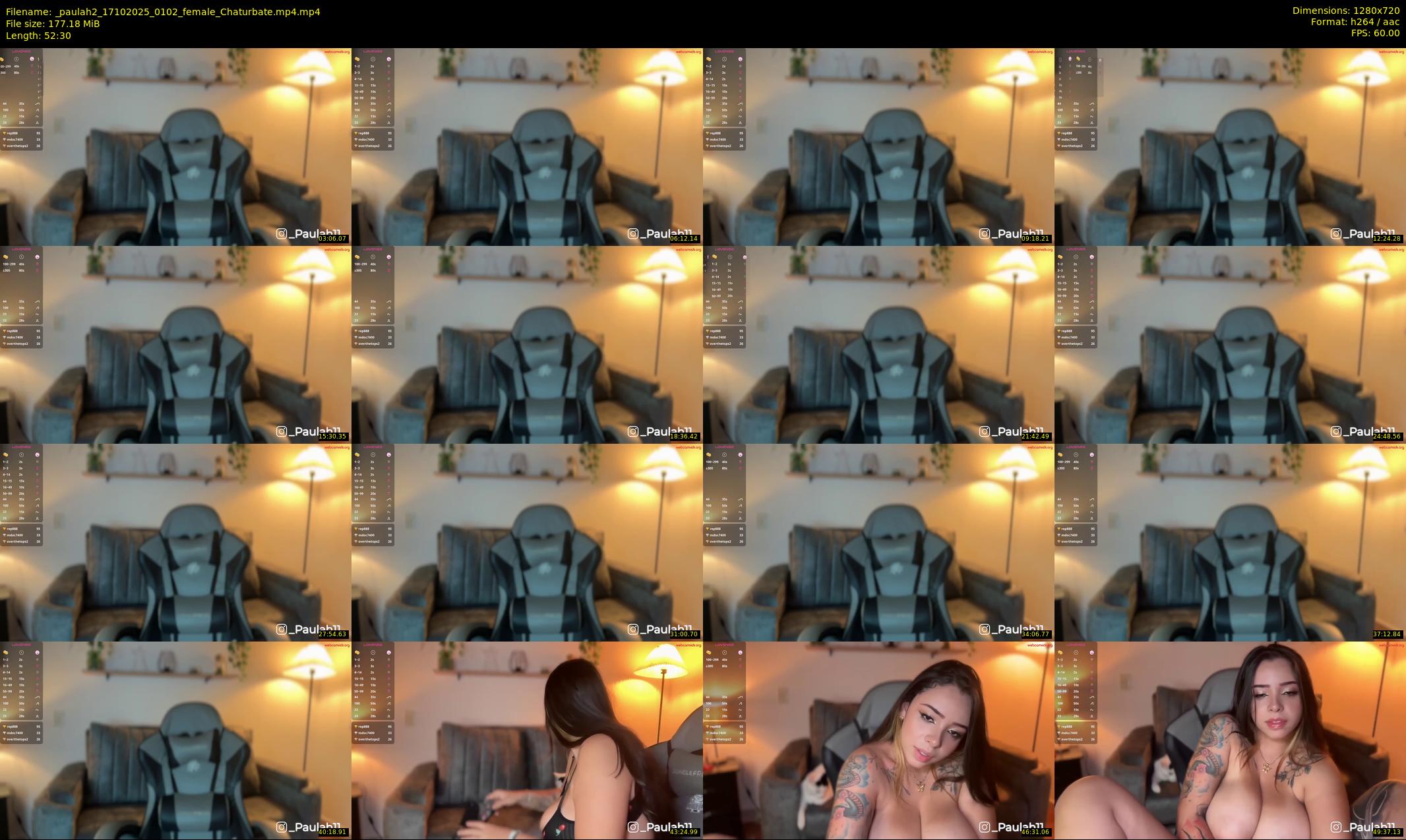 _paulah2 — 53 minute Chaturbate female cam show recording, 720p, Oct 17, 2025