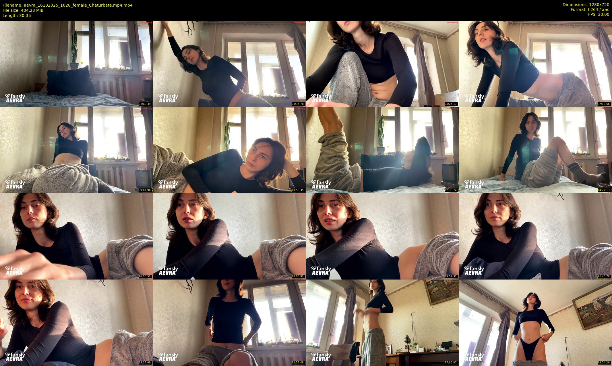 aevra — 31 minute Chaturbate female cam show recording, 720p, Oct 16, 2025