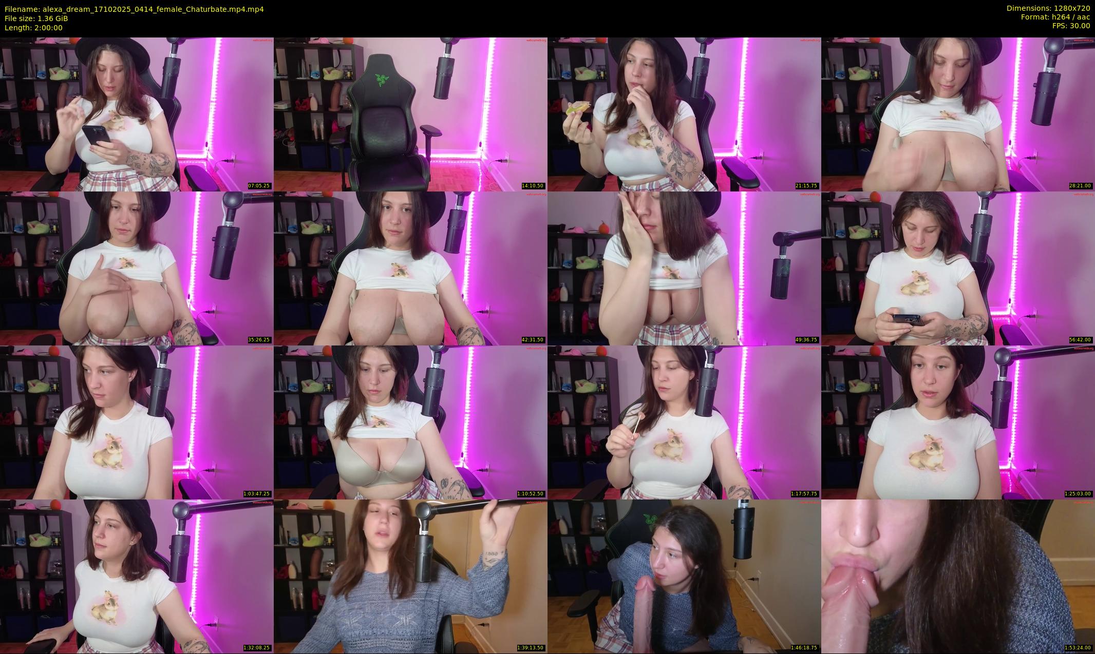 alexa_dream — 120 minute Chaturbate female cam show recording, 720p, Oct 17, 2025