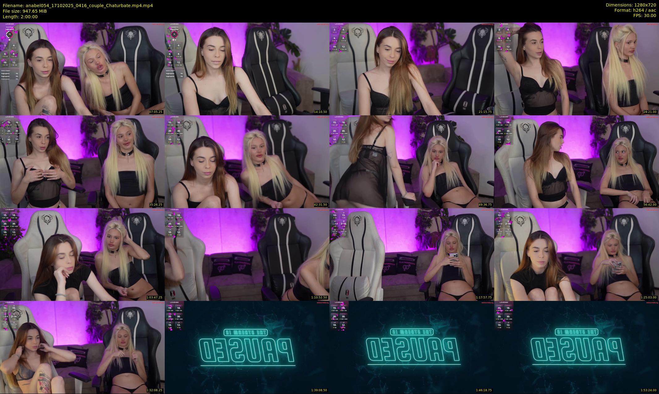 anabel054 — 120 minute Chaturbate female cam show recording, 720p, Oct 17, 2025