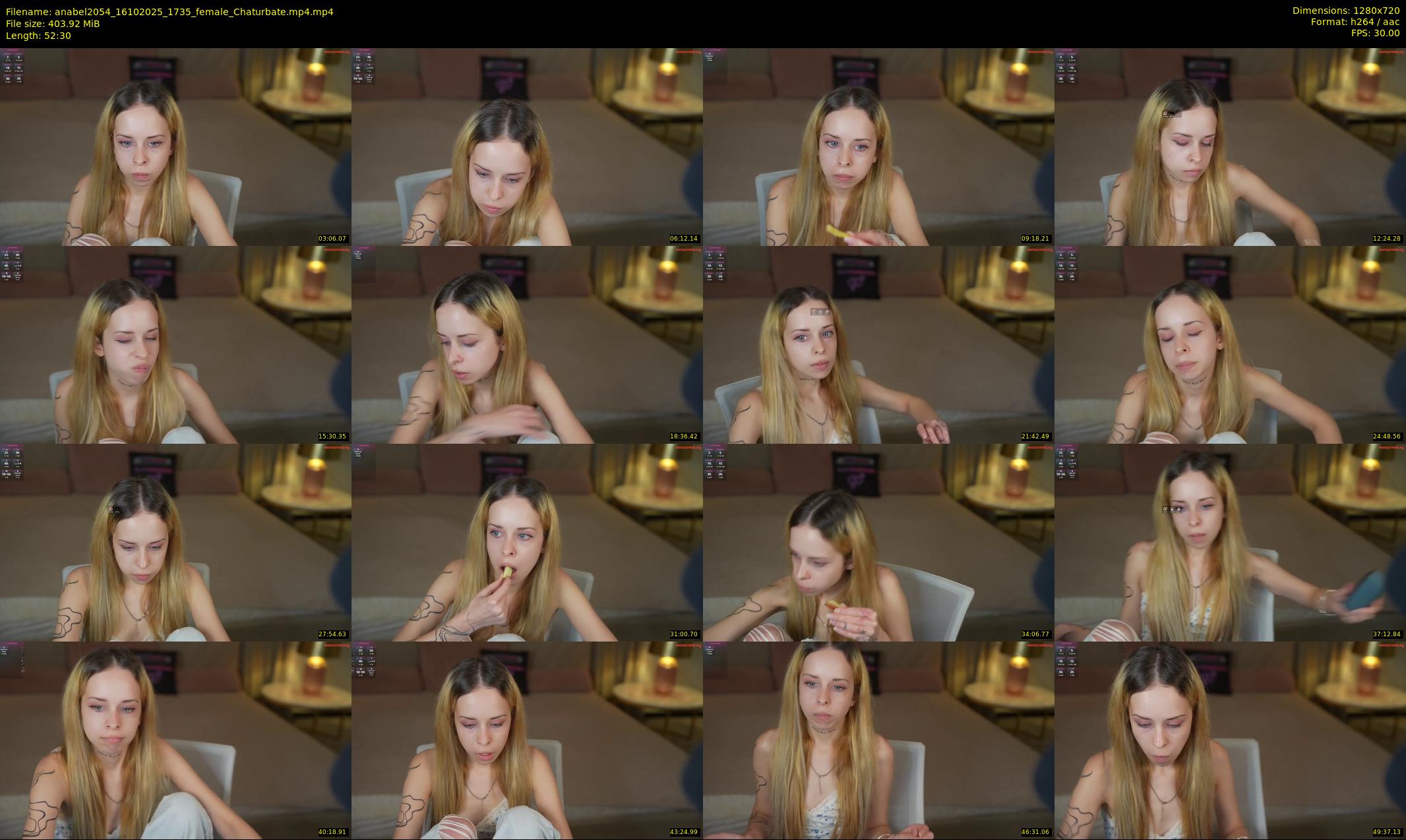anabel2054 — 53 minute Chaturbate female cam show recording, 720p, Oct 16, 2025