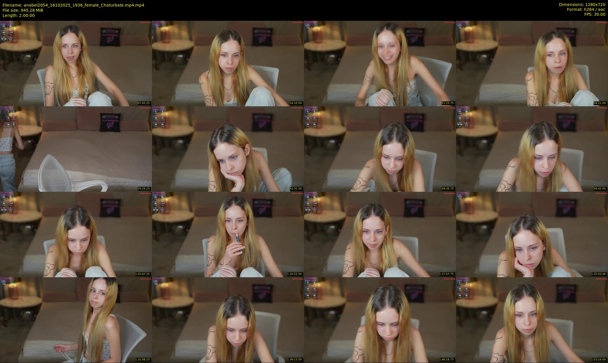 anabel2054 — 120 minute Chaturbate female cam show recording, 720p, Oct 16, 2025