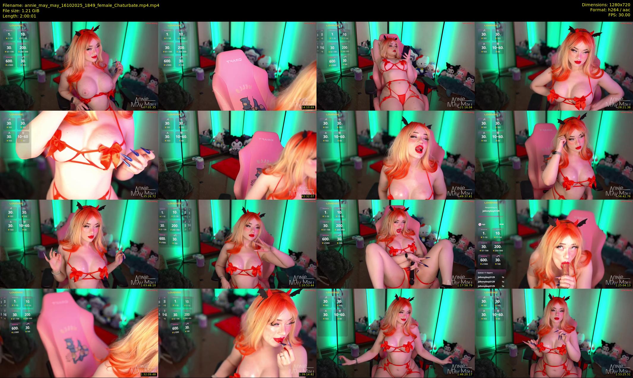annie_may_may — 121 minute Chaturbate female cam show recording, 720p, Oct 16, 2025