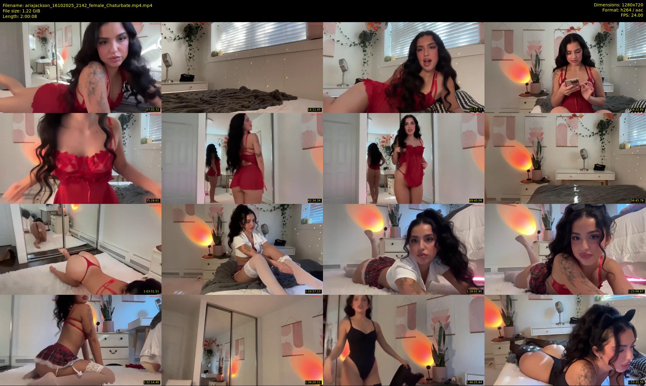 ariajackson — 121 minute Chaturbate female cam show recording, 720p, Oct 16, 2025