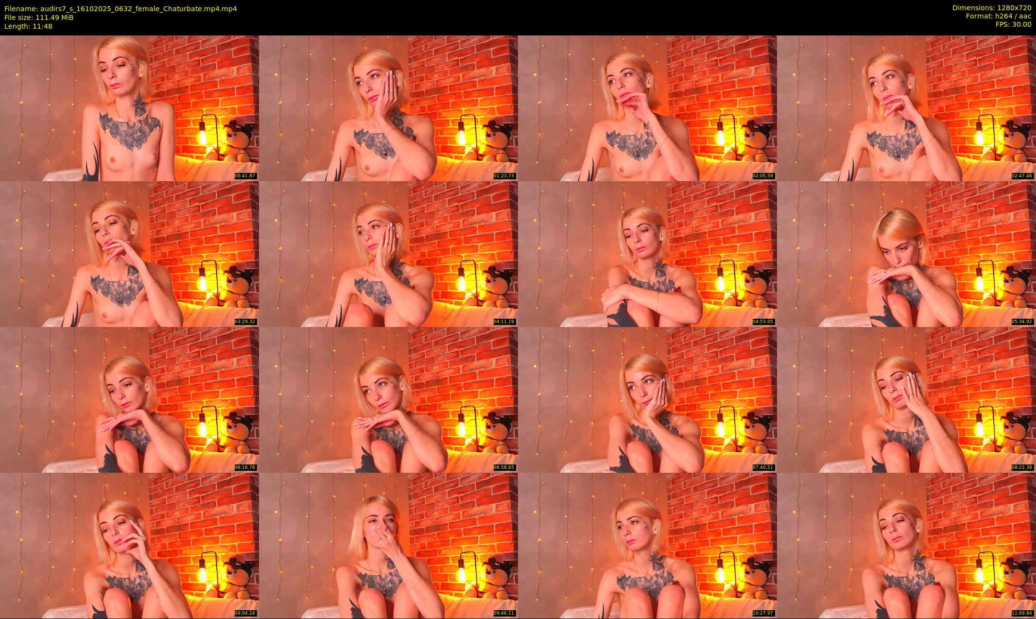 audirs7_s — 12 minute Chaturbate female cam show recording, 720p, Oct 16, 2025