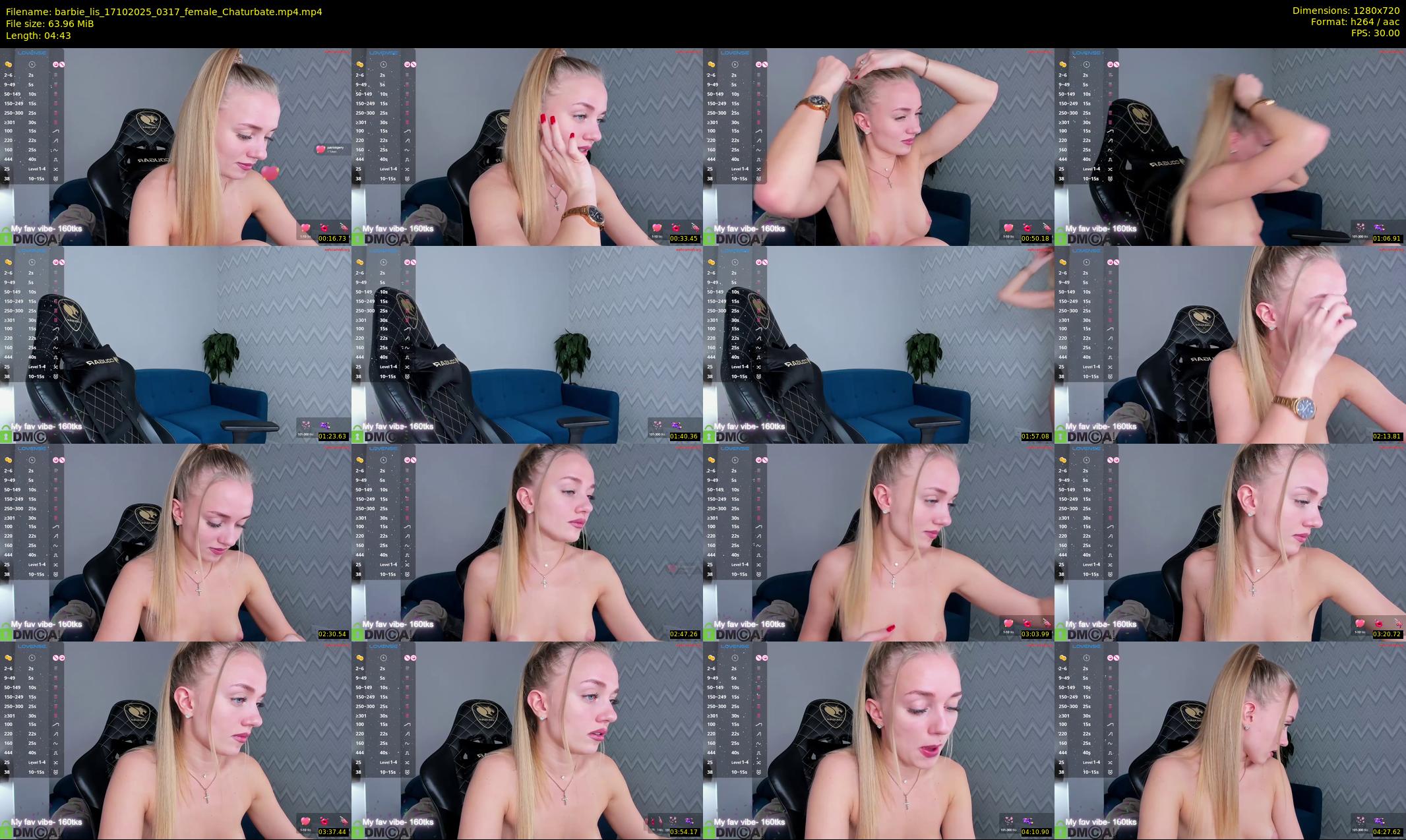 barbie_lis — 5 minute Chaturbate female cam show recording, 720p, Oct 17, 2025