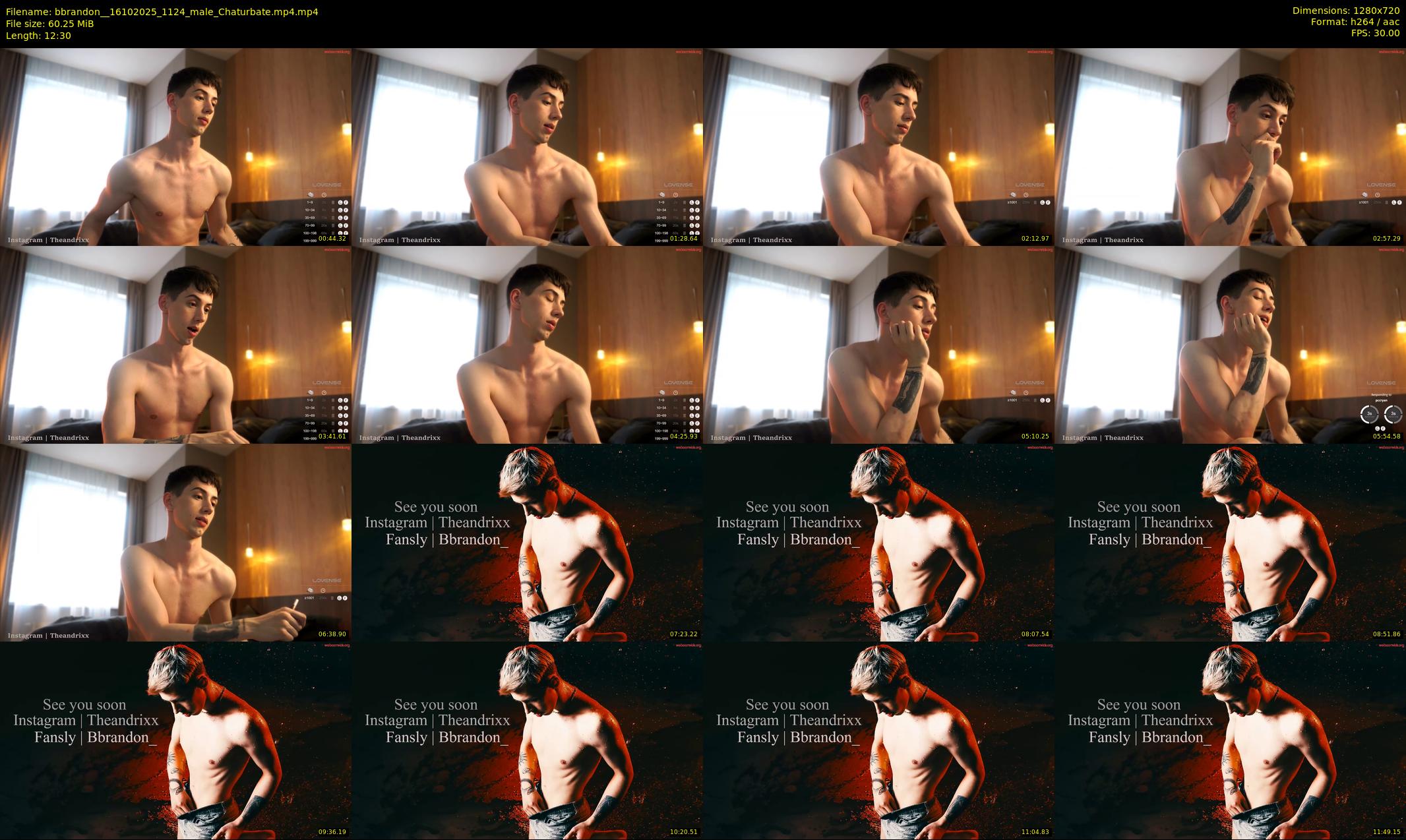 bbrandon_ — 13 minute Chaturbate male cam show recording, 720p, Oct 16, 2025