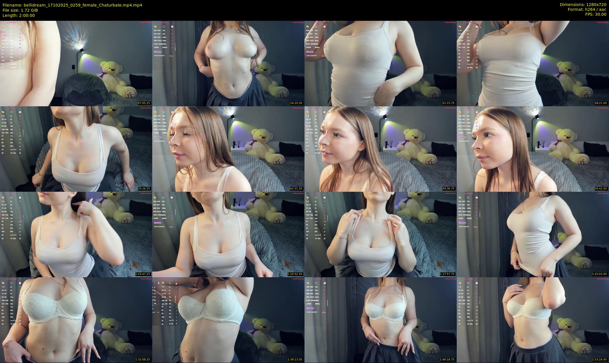 bellidream — 120 minute Chaturbate female cam show recording, 720p, Oct 17, 2025