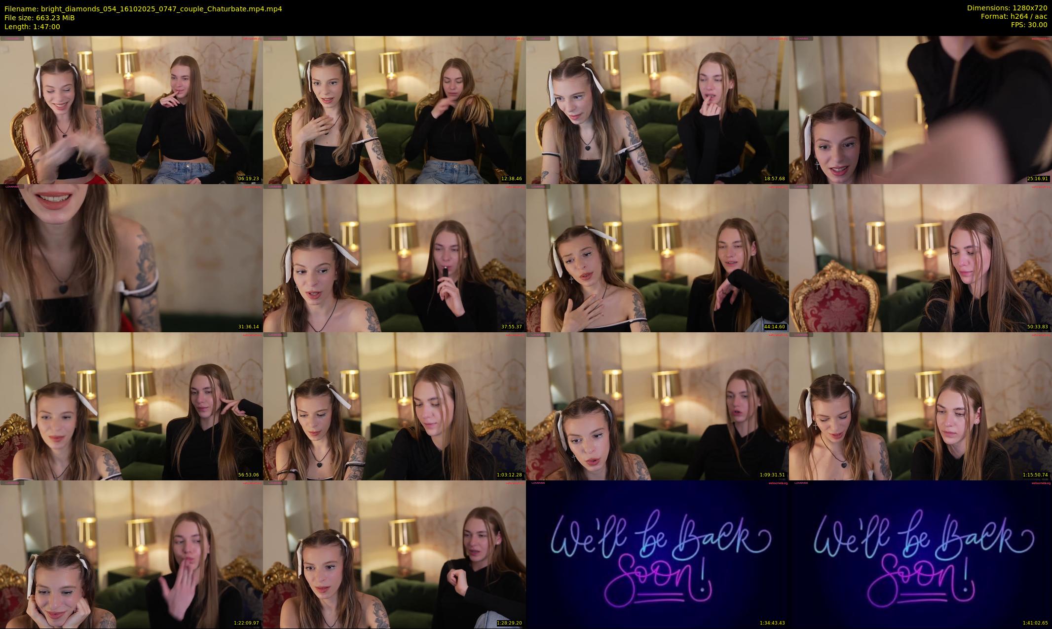 bright_diamonds_054 — 107 minute Chaturbate couple cam show recording, 720p, Oct 16, 2025