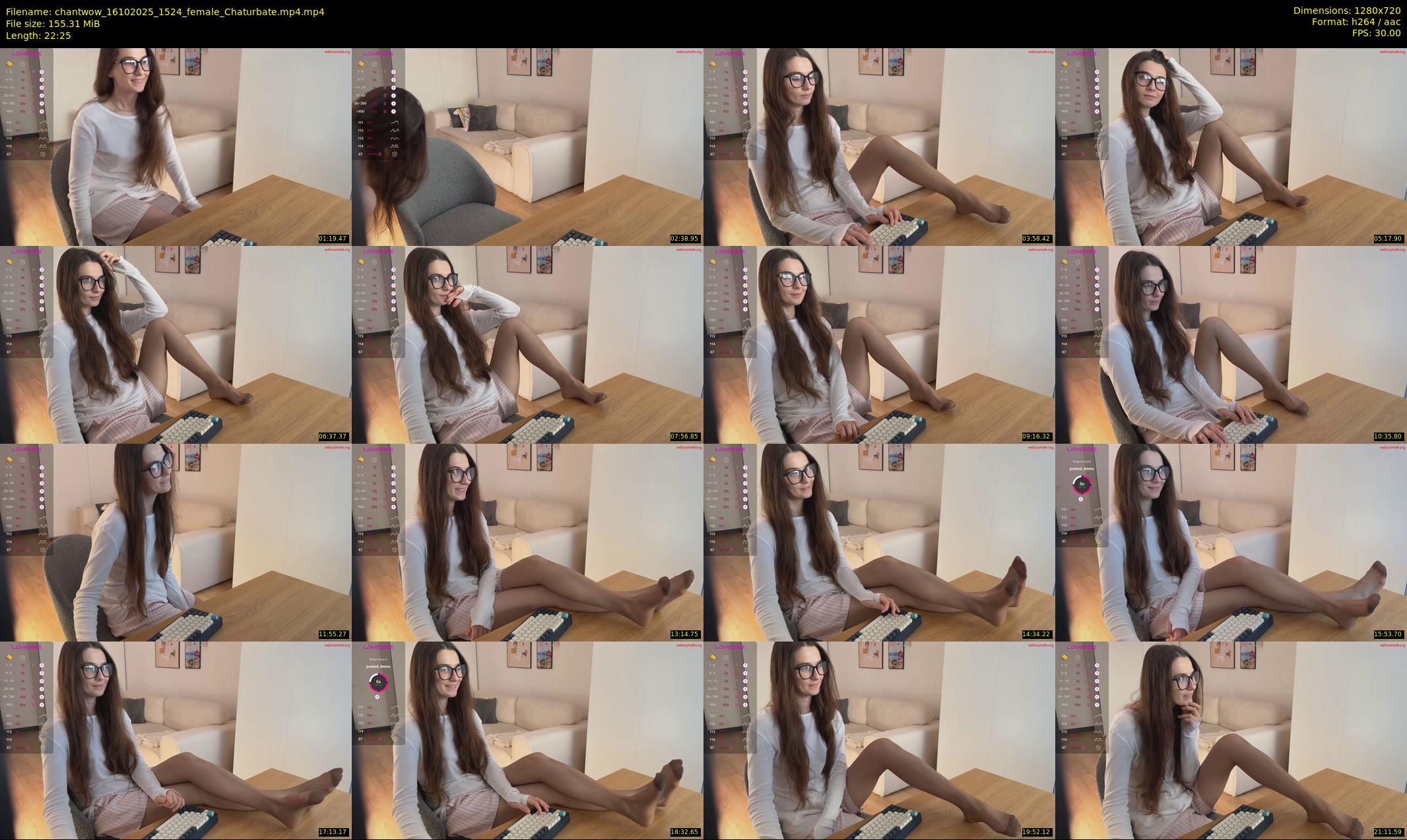 chantwow — 23 minute Chaturbate female cam show recording, 720p, Oct 16, 2025
