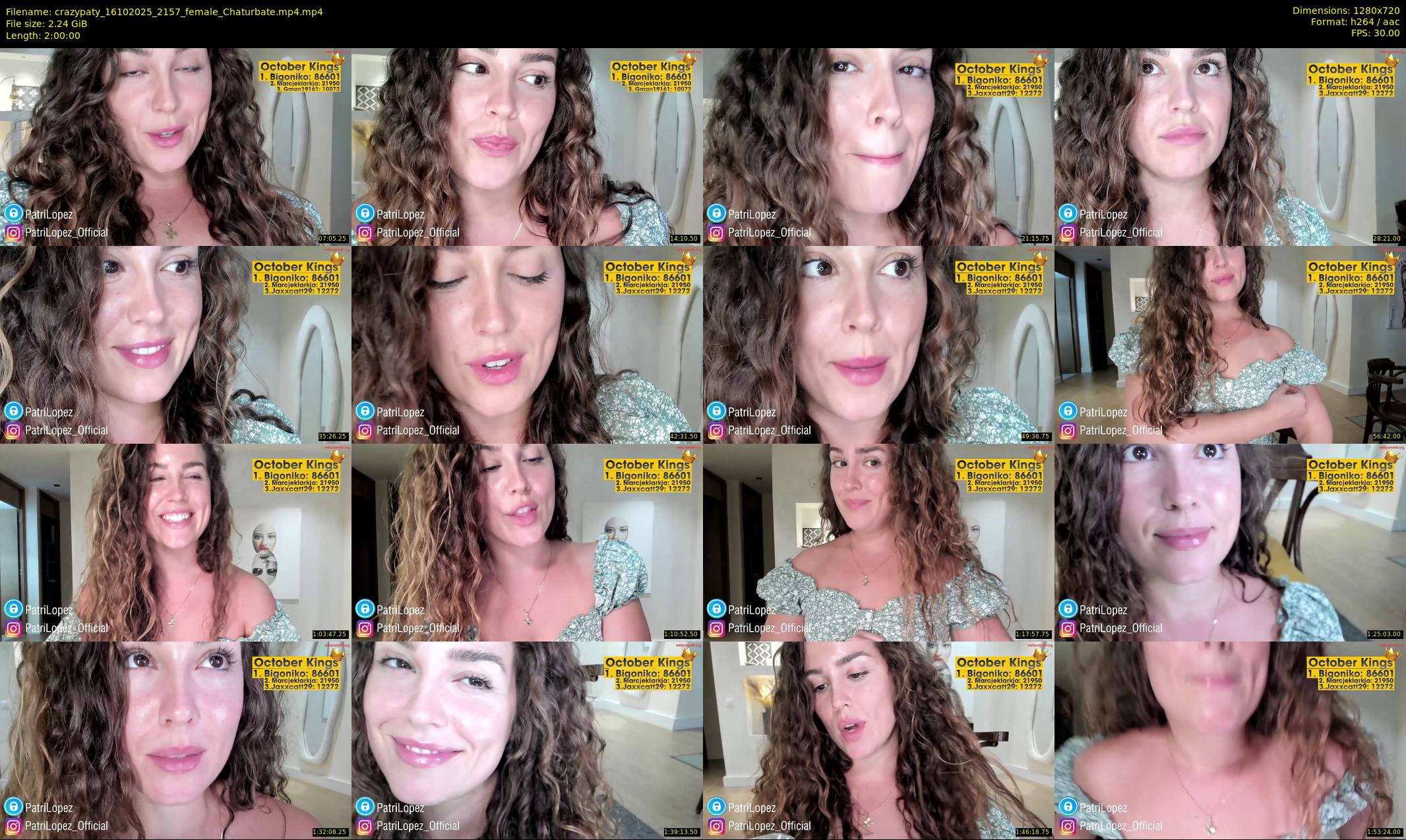 crazypaty — 120 minute Chaturbate female cam show recording, 720p, Oct 16, 2025