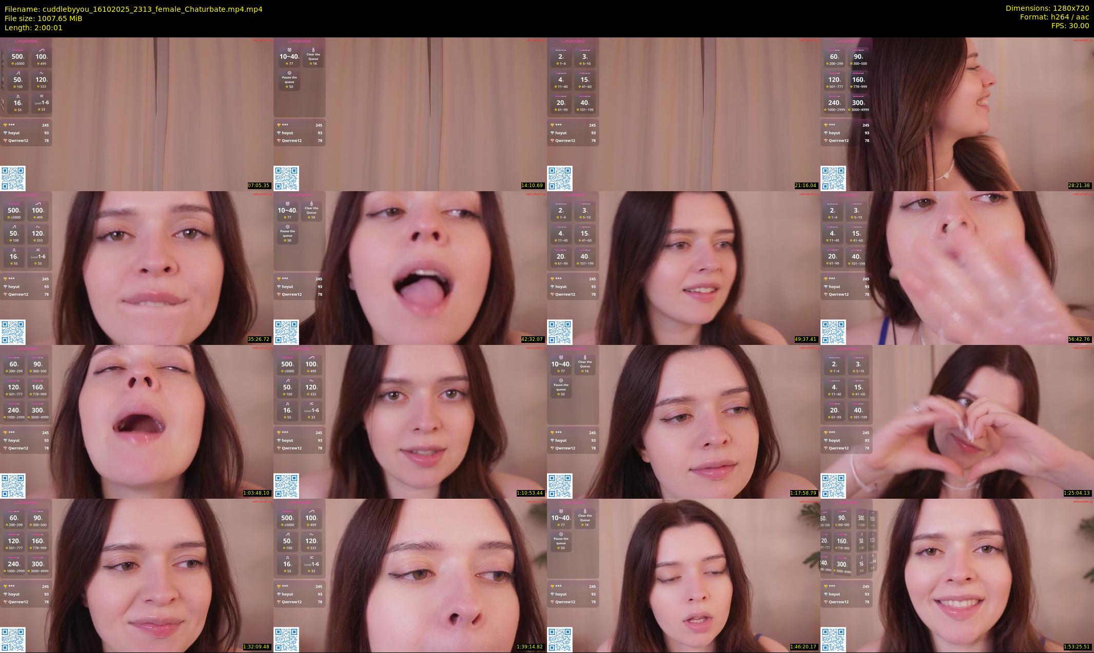 cuddlebyyou — 121 minute Chaturbate female cam show recording, 720p, Oct 16, 2025