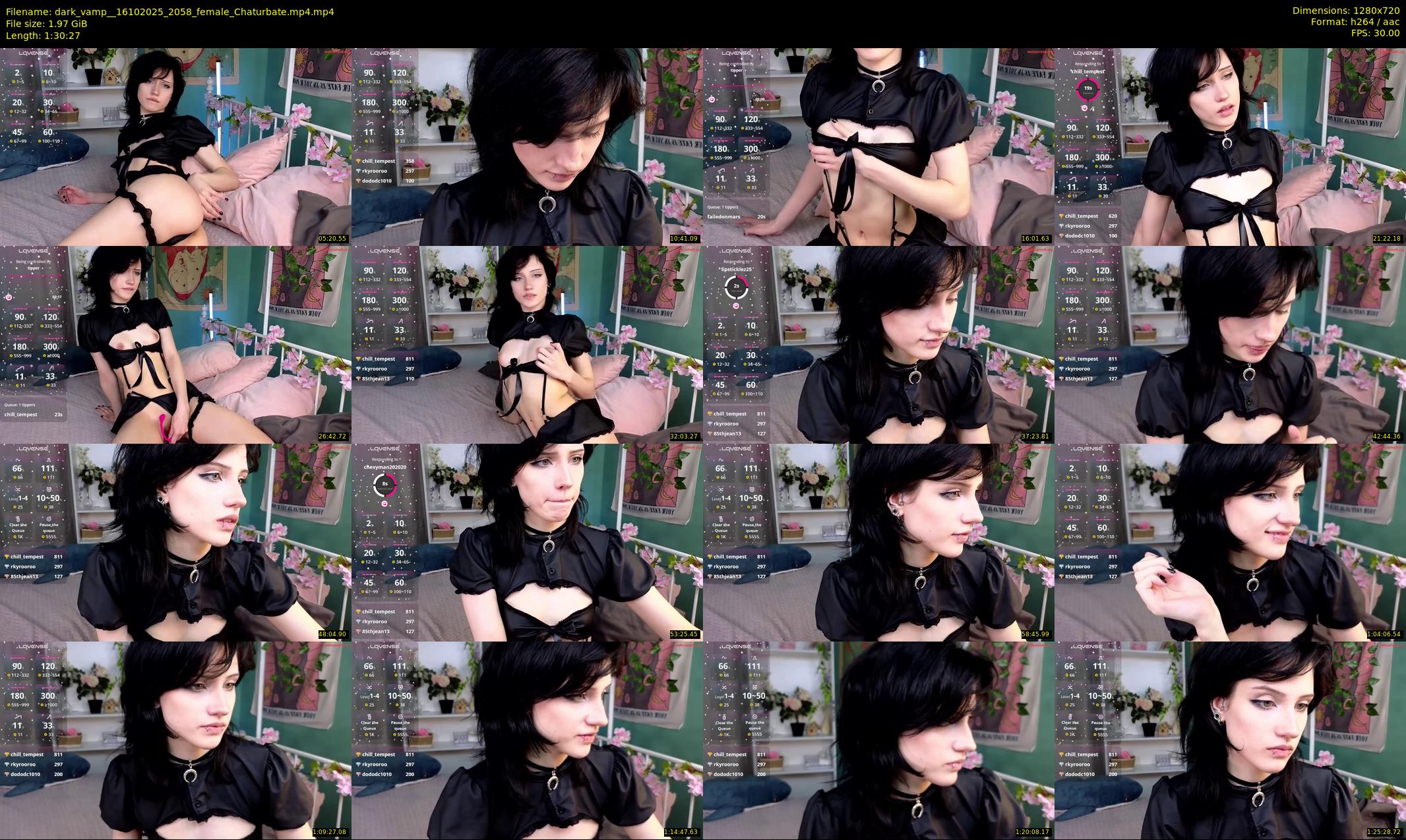 dark_vamp_ — 91 minute Chaturbate female cam show recording, 720p, Oct 16, 2025